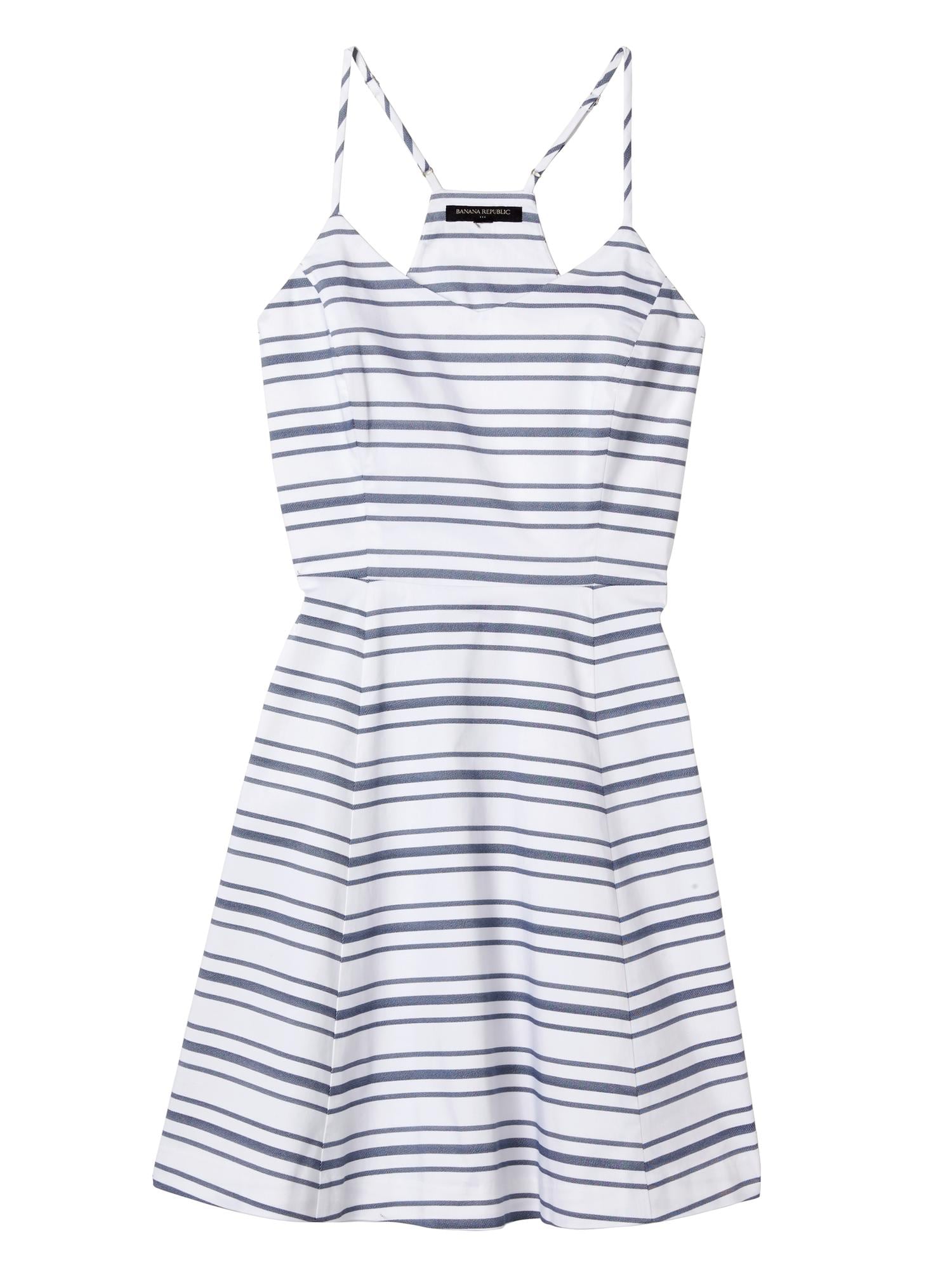 Factory Stripe Fit and Flare Dress