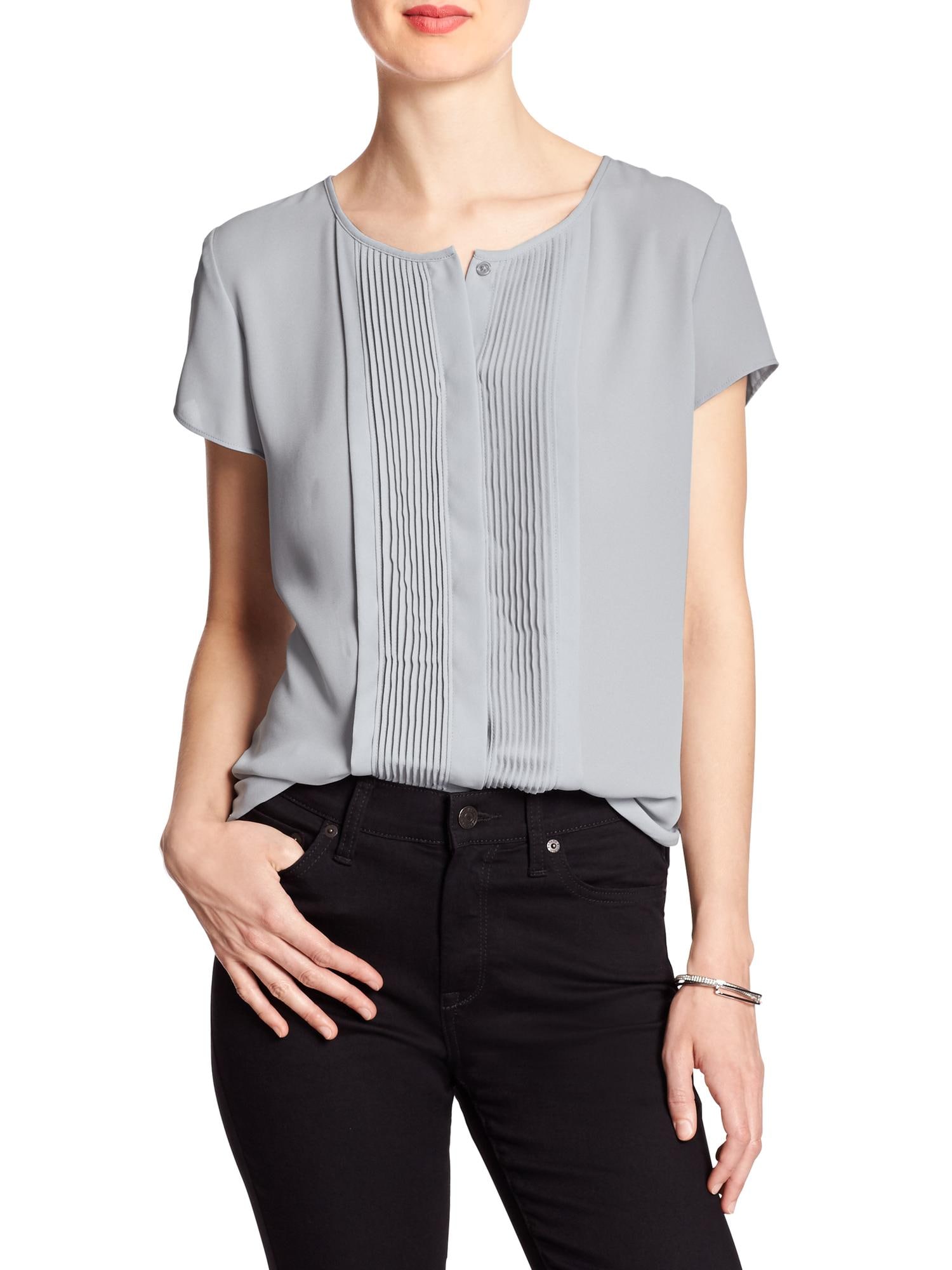 Pleated Back Blouse Banana Republic Factory