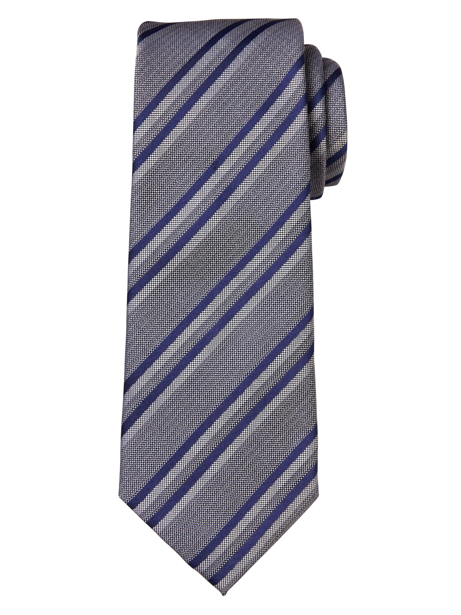 Grey/Cobalt Stripe Tie