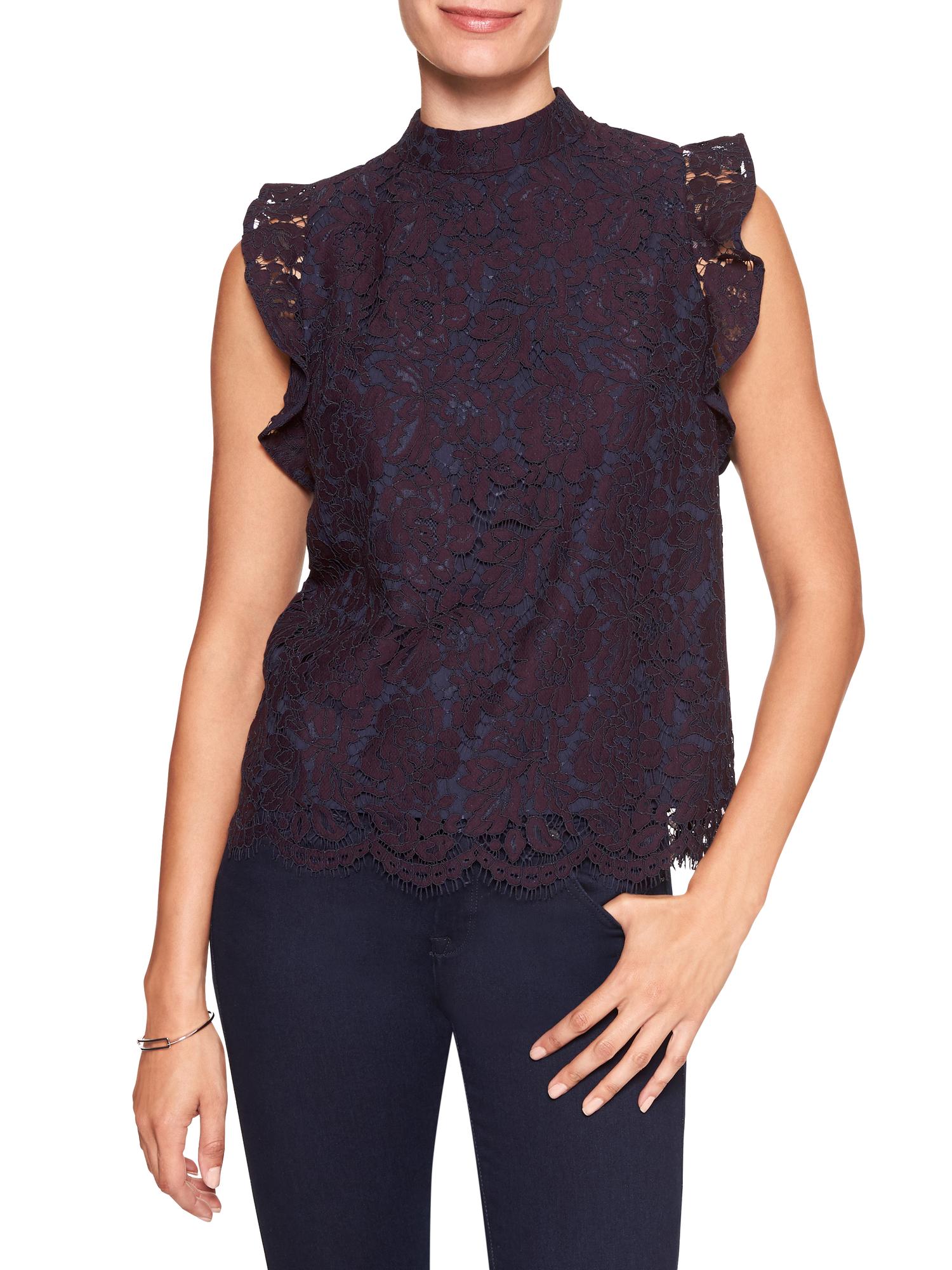 Two-Tone Lace Top