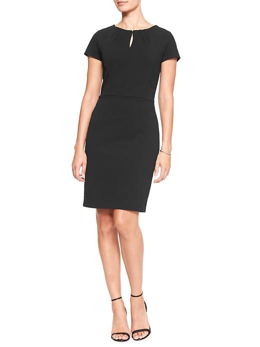 banana republic factory black sheath dress