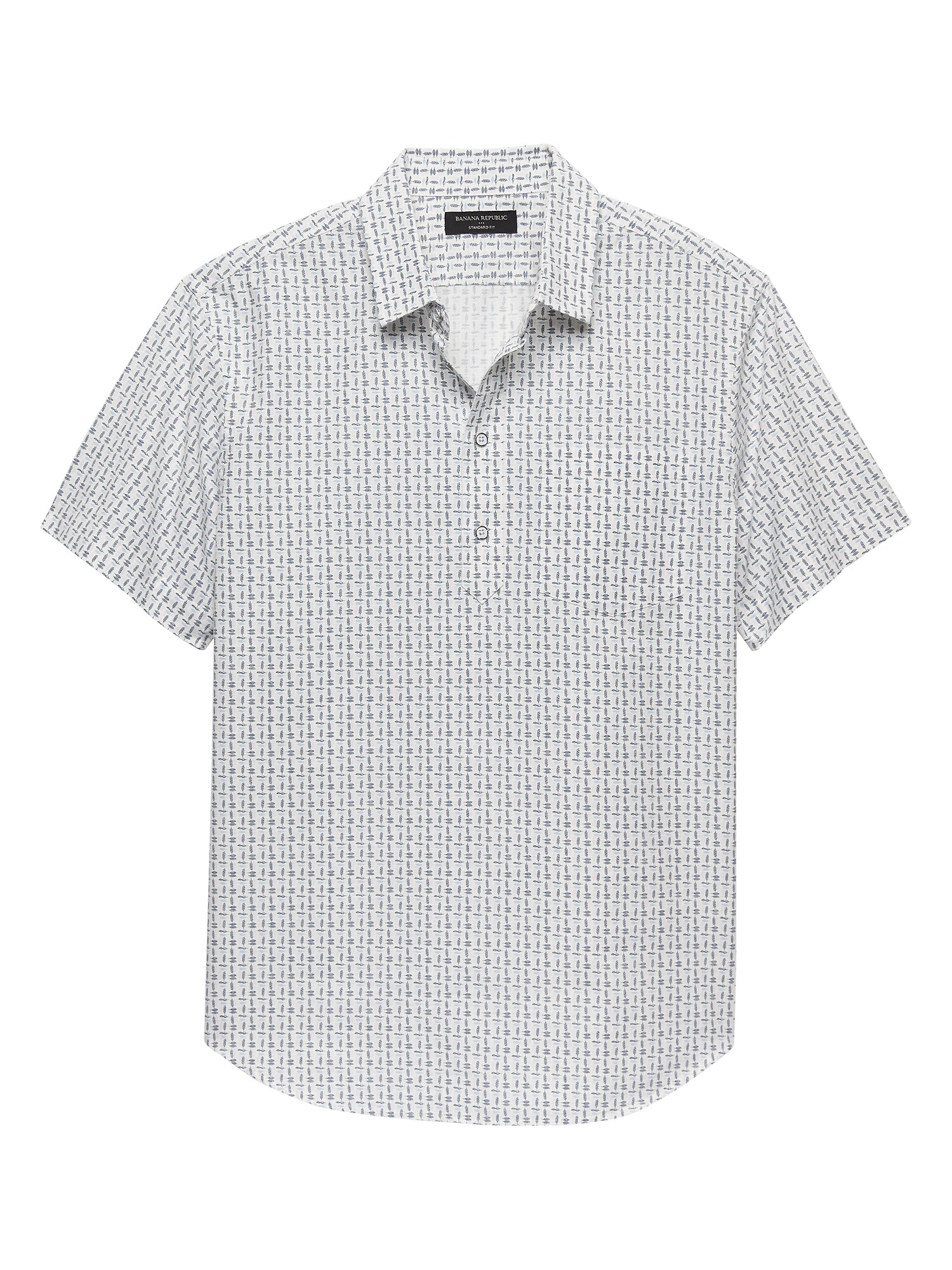 Standard-Fit Print Slub Polo Shirt
