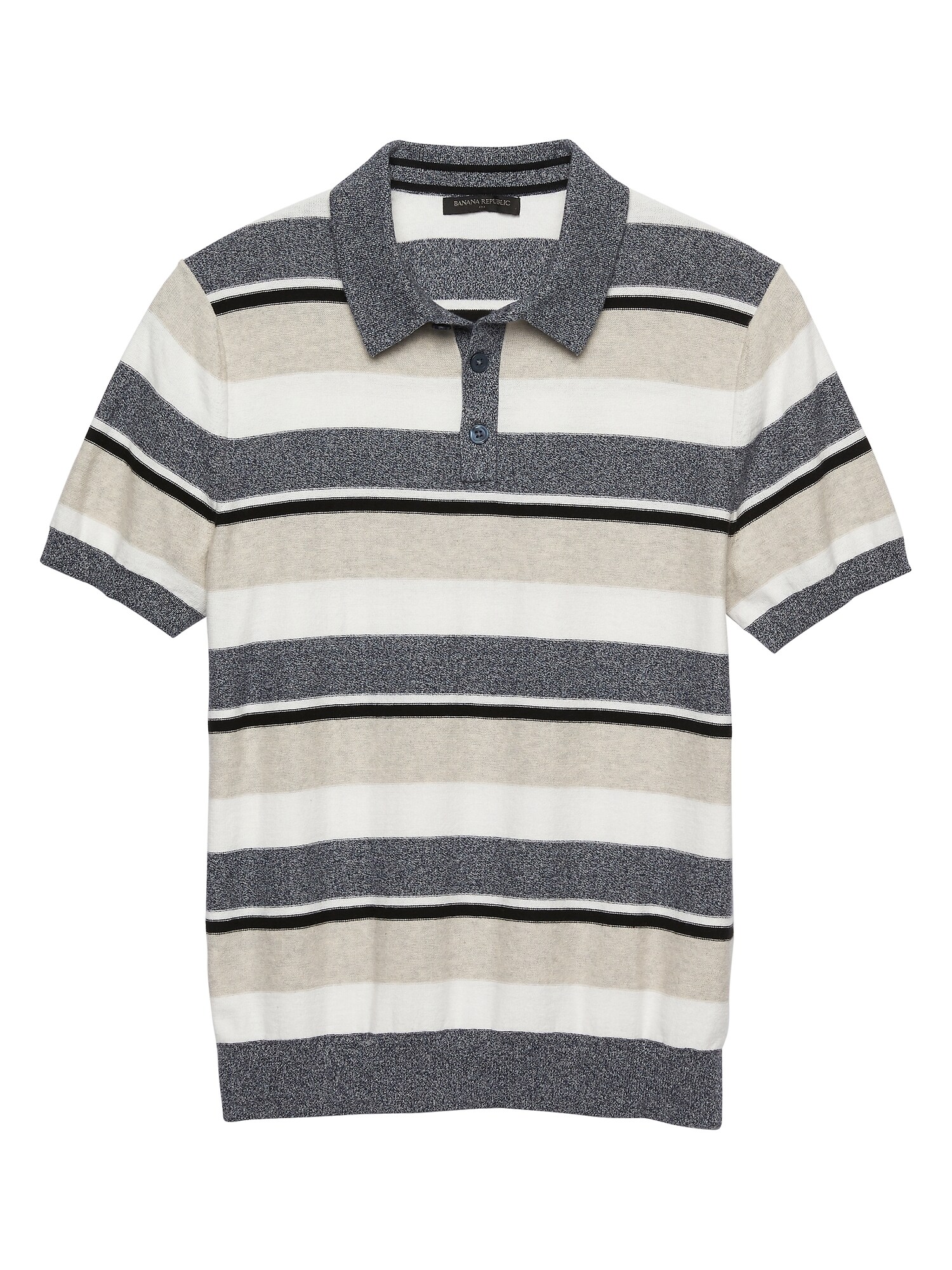 Variegated Stripe Sweater Polo