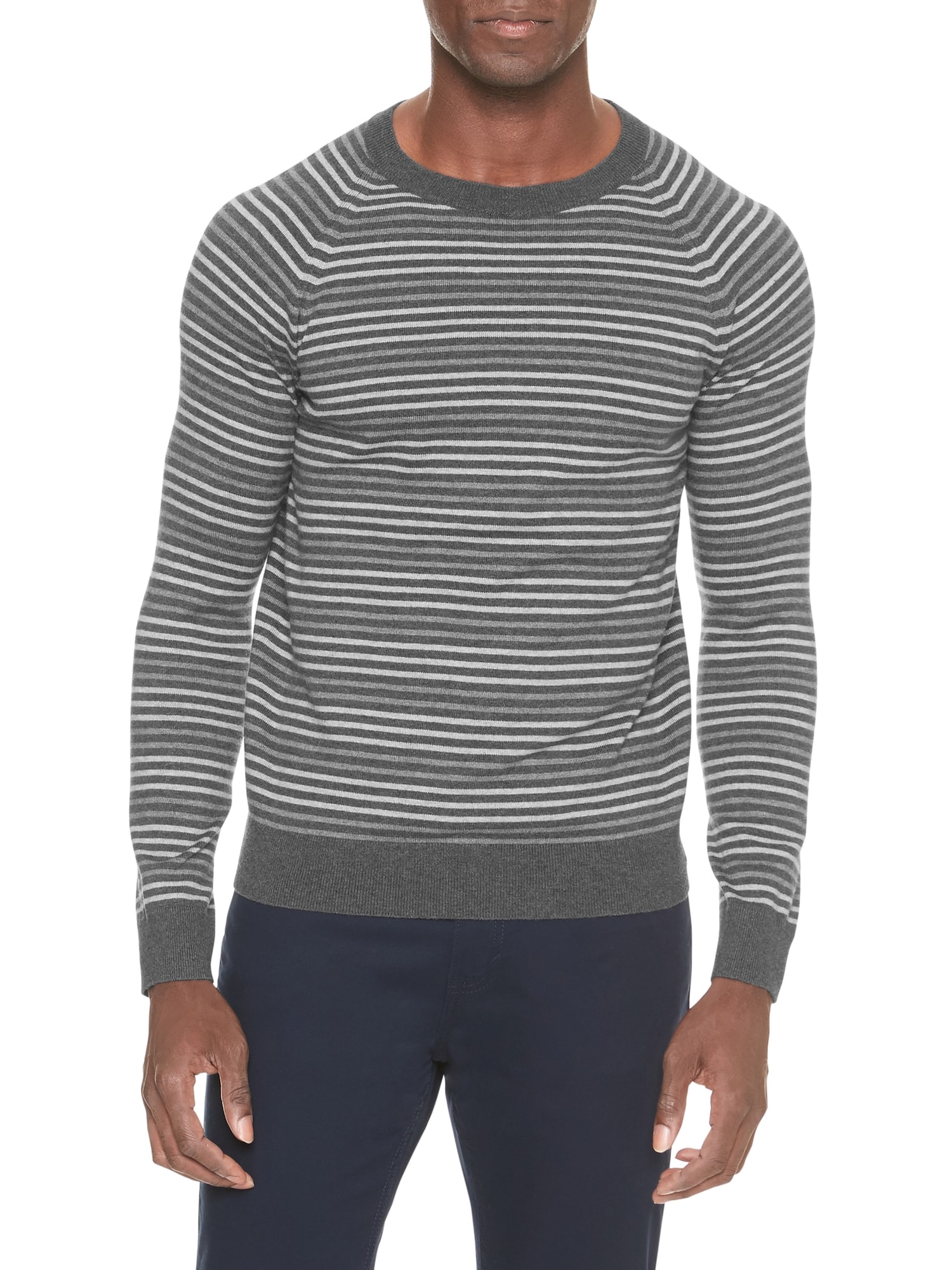 Stripe Premium Luxe Crew Neck Sweater