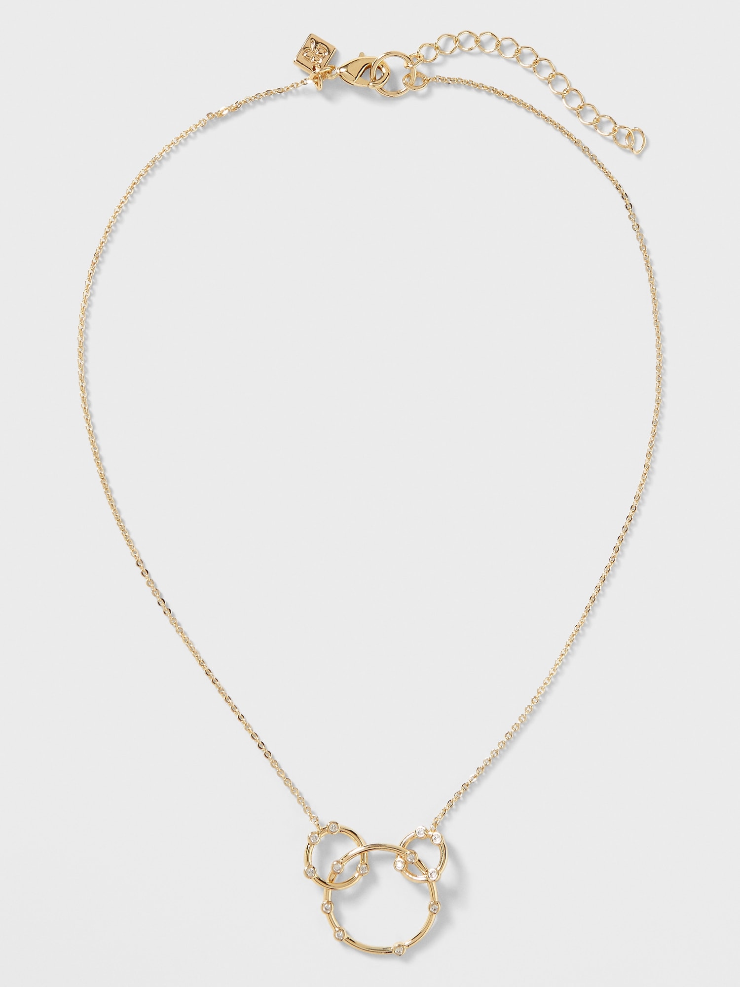 Pave Circle Link Necklace