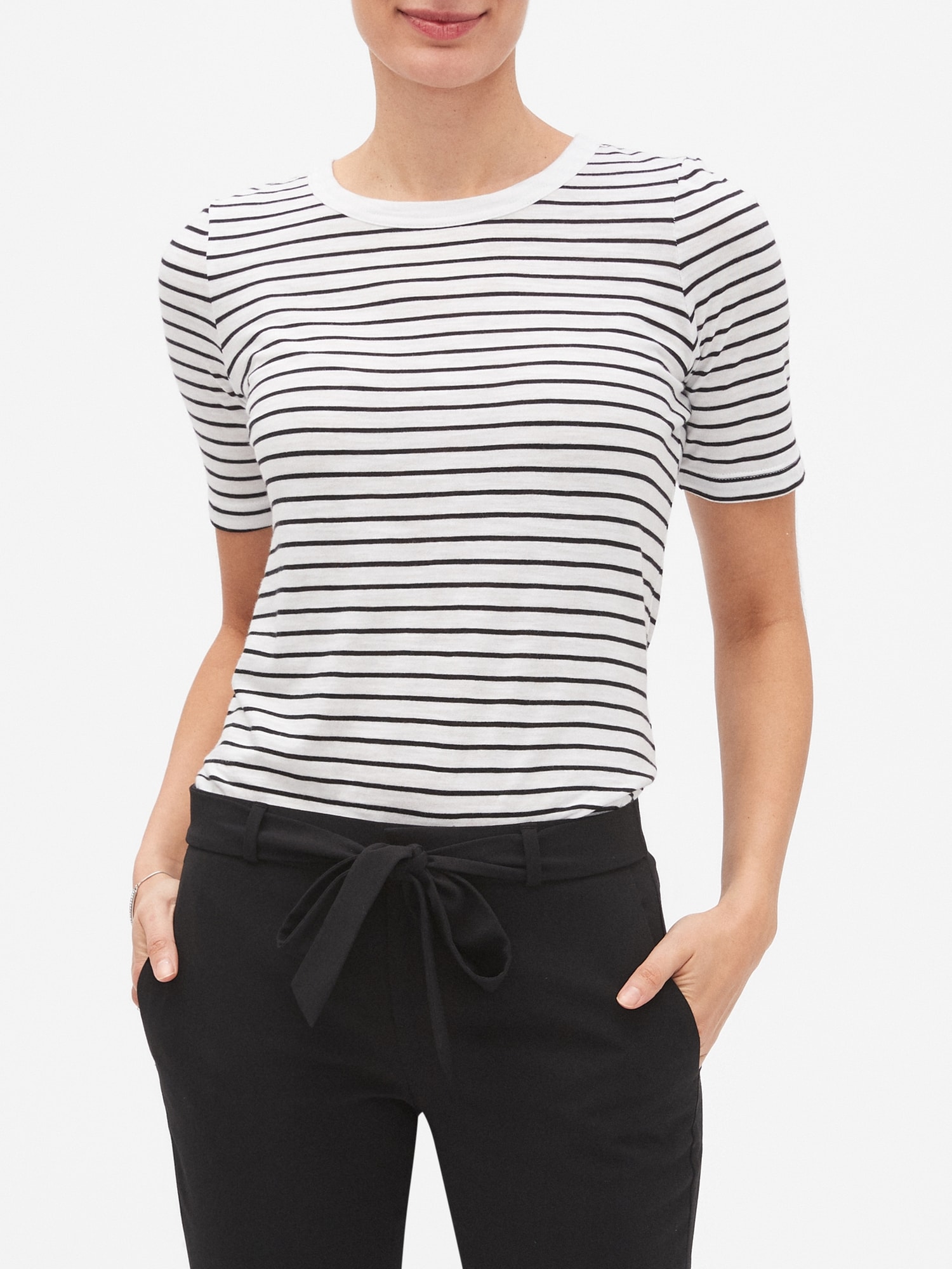 Stripe Malibu Elbow Sleeve T-Shirt