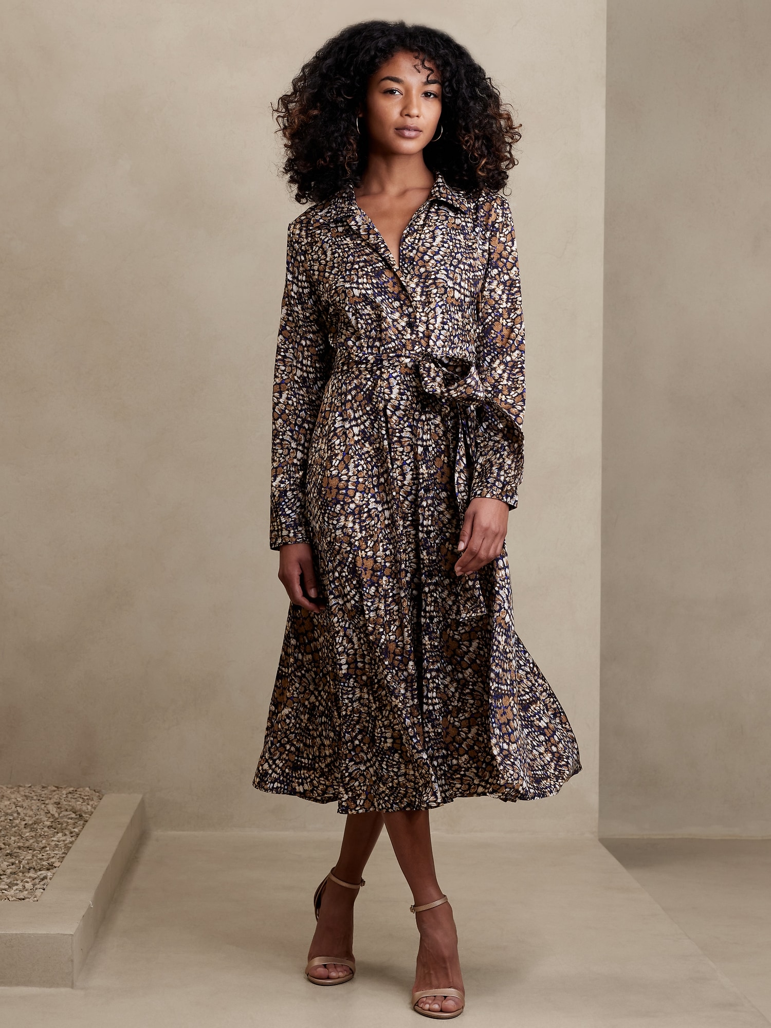 Rossa Midi Shirtdress Banana Republic Factory