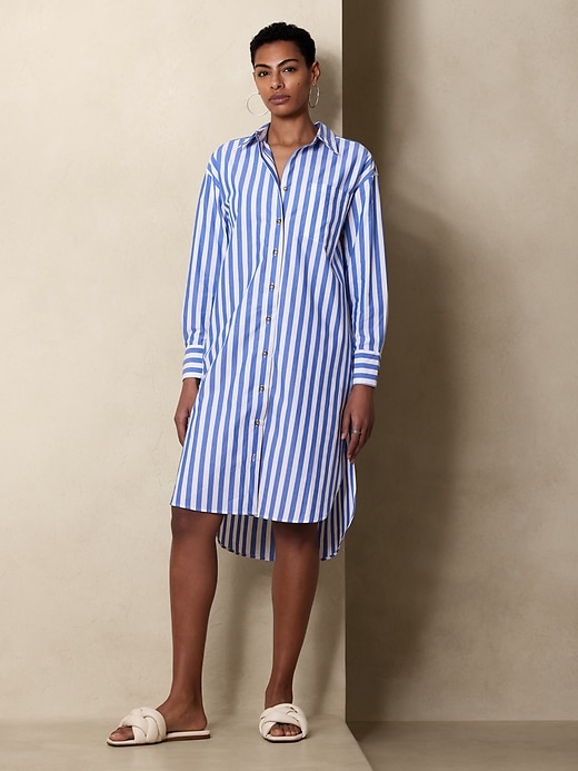 Poplin Midi Shirtdress Banana Republic Factory