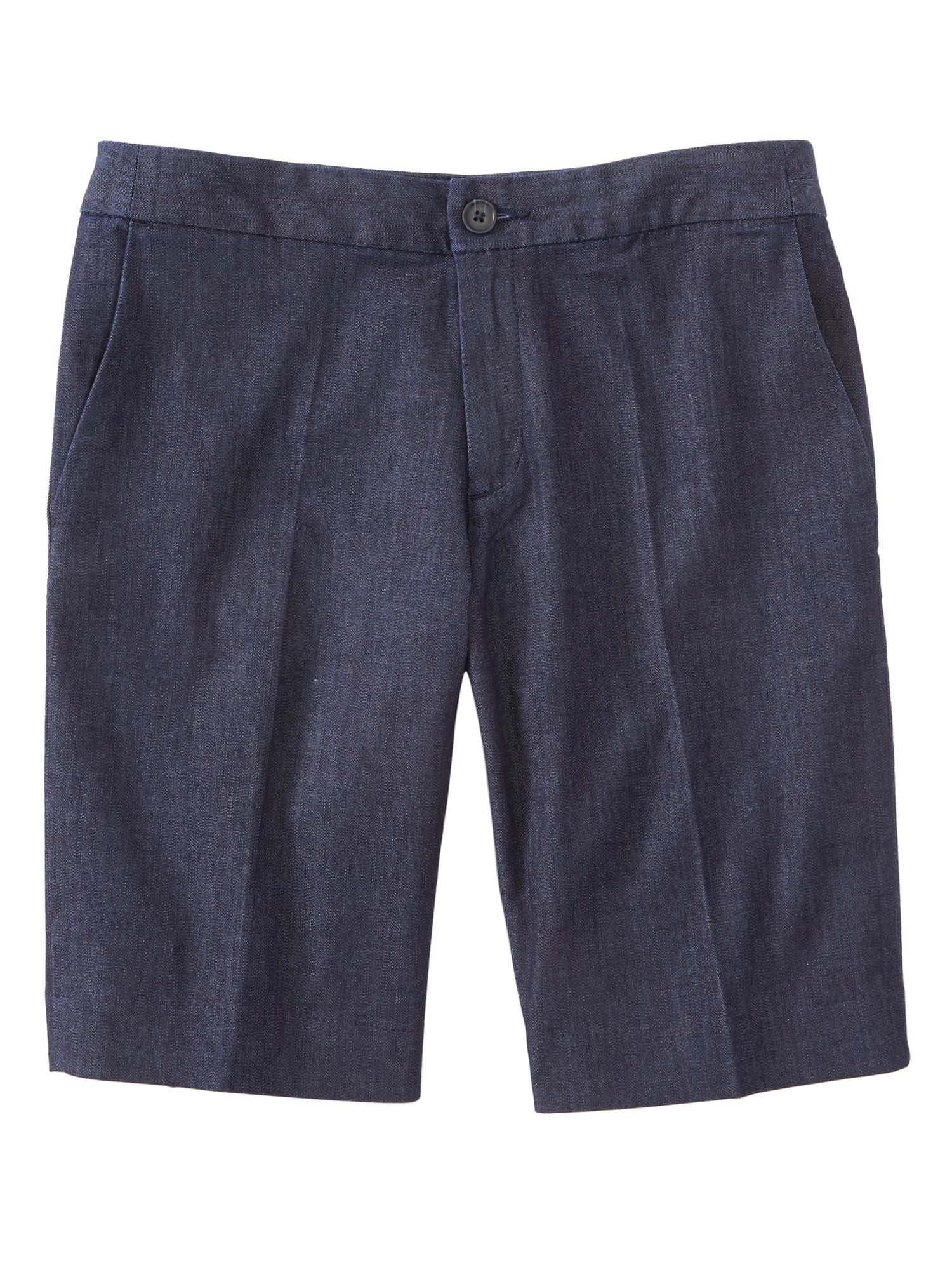 Hampton Fit Chambray Bermuda Short Banana Republic Factory