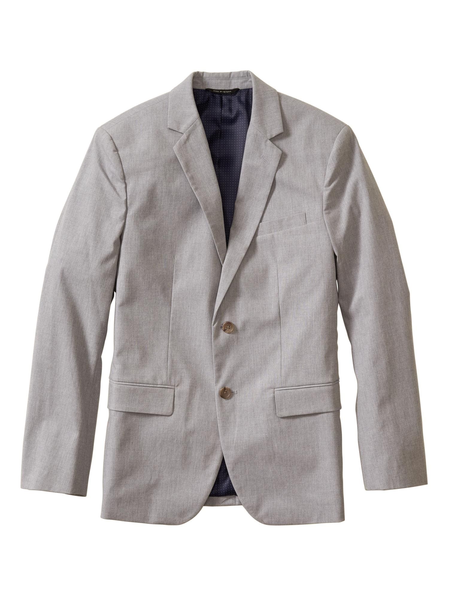Factory Tailored Slim-Fit Gray Blazer