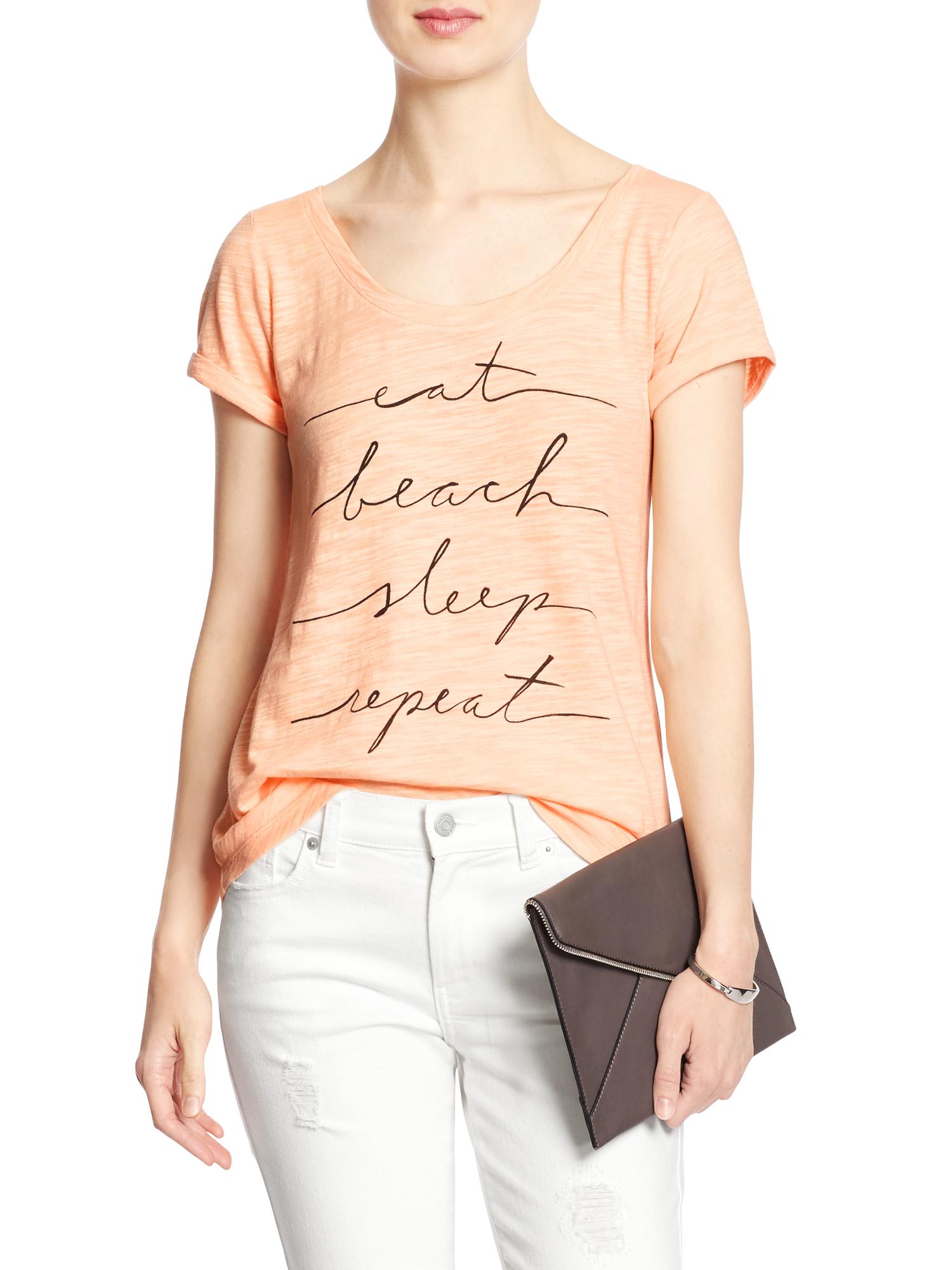 Factory Malibu Scoop-Neck Graphic Tee | Banana Republic Factory