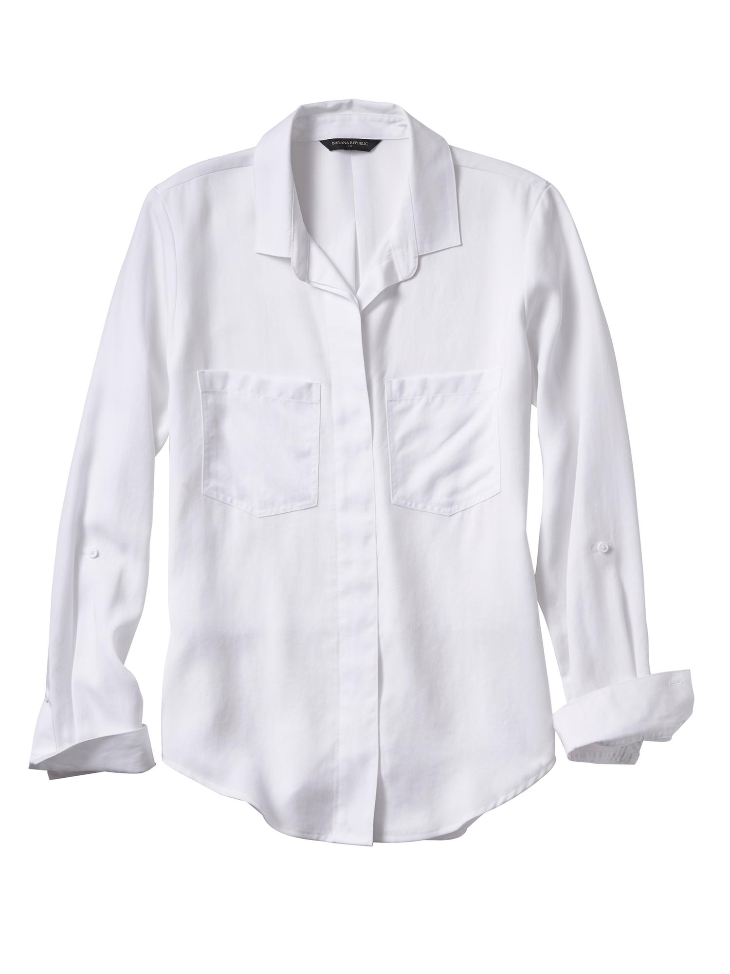 Factory Slit-Back Button-Up Shirt