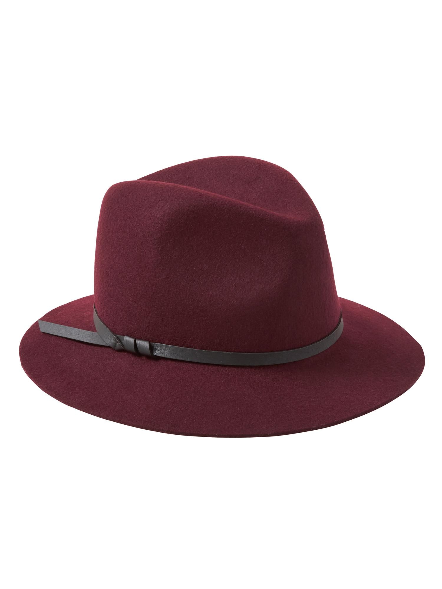 Burgundy Felt Fedora Banana Republic Factory