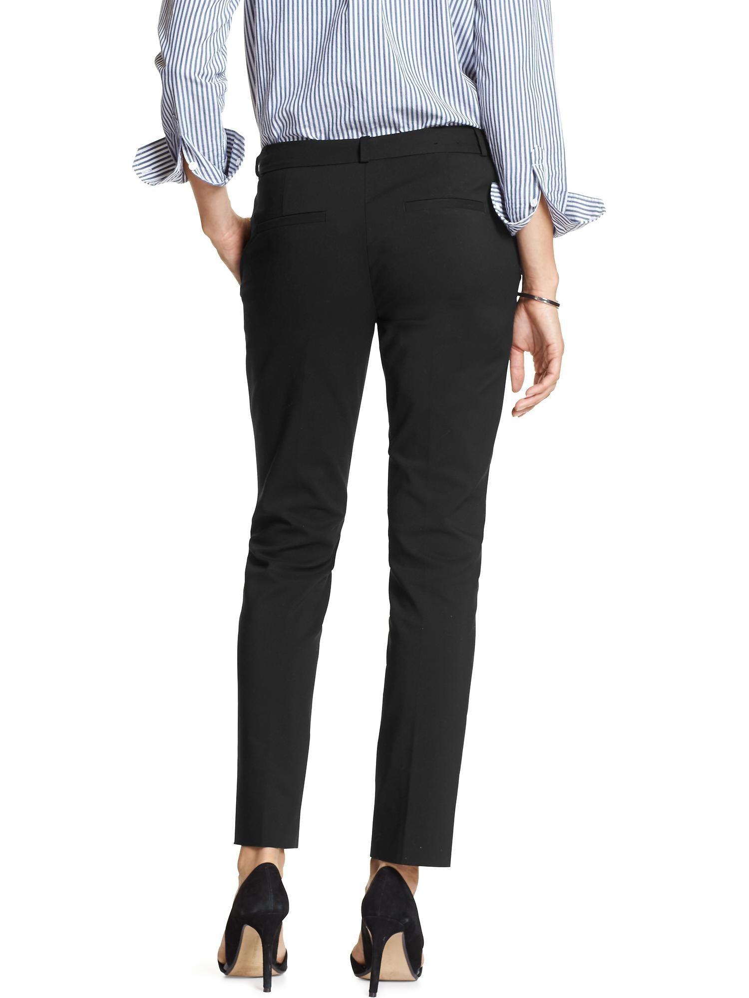 Slim Solid Non-Iron Stretch Pant | Banana Republic