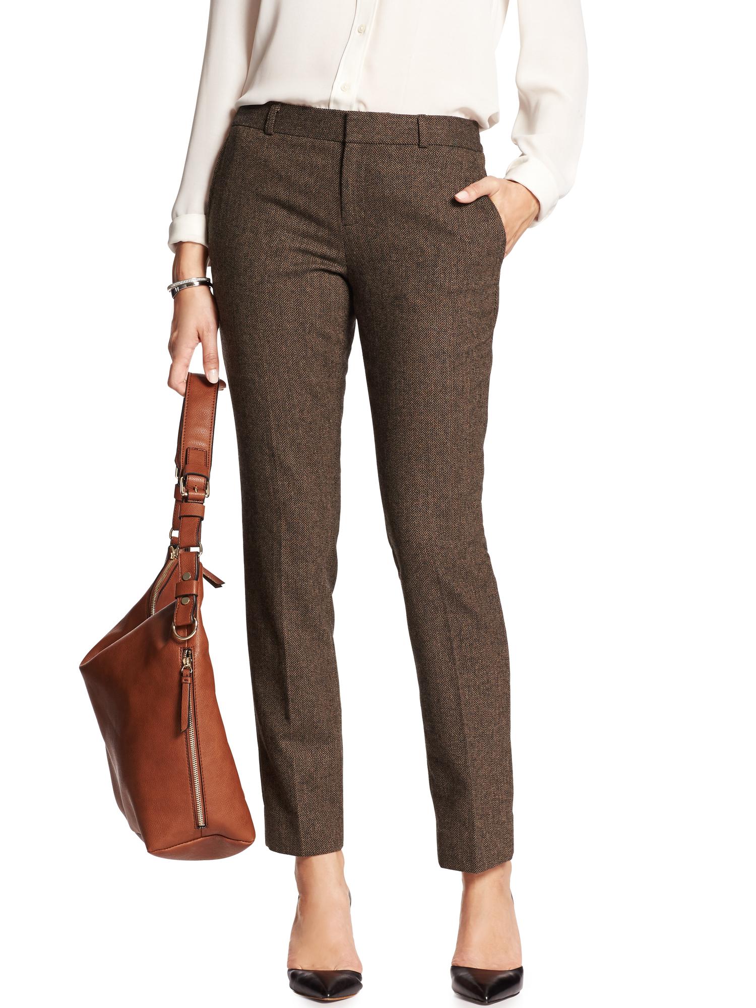 Pantalon Slim Straight Banana Republic - Taille 4P, Imprimé Floral Satiné, Neuf Avec étiquettes