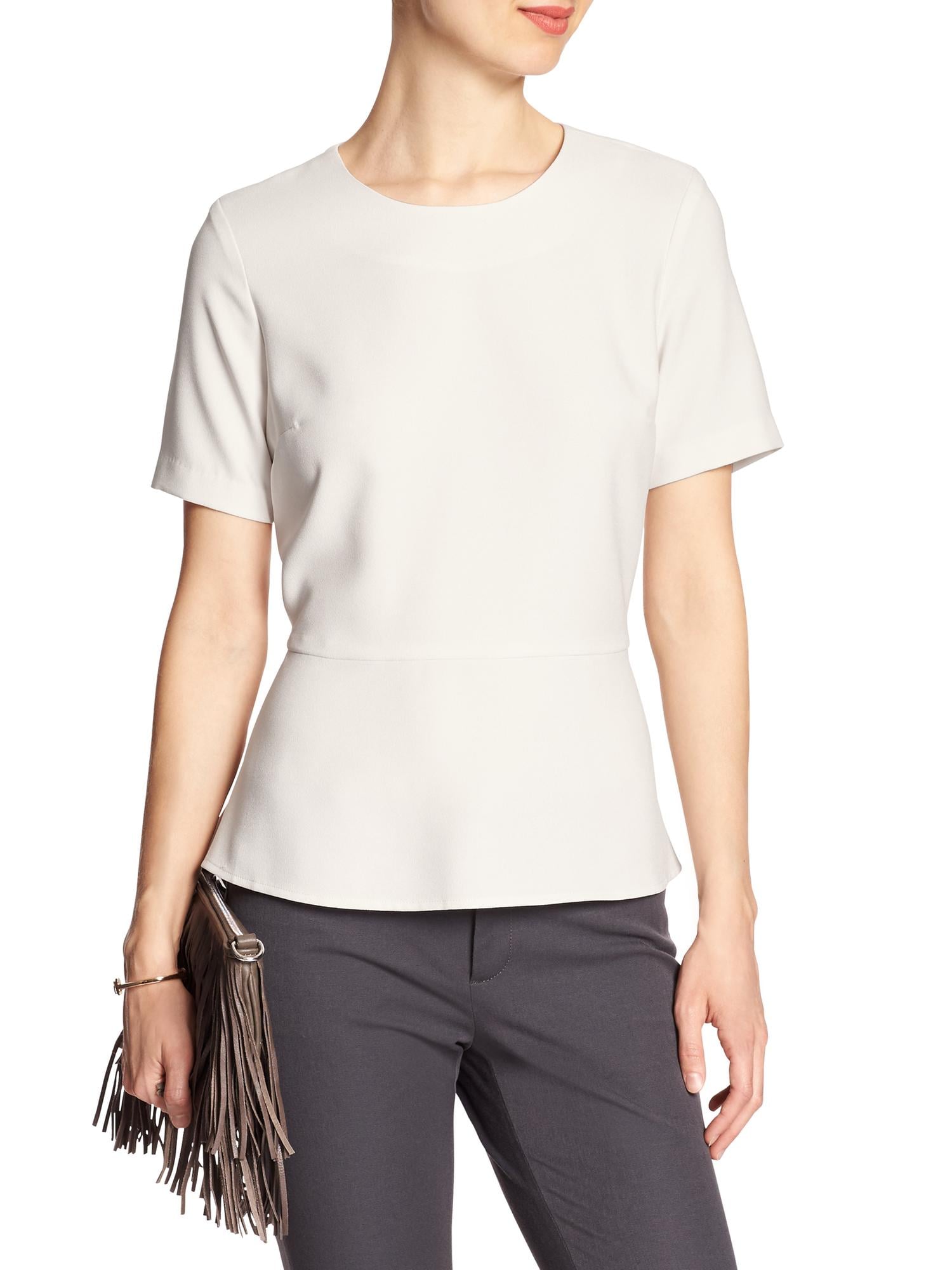 Bamboo Short Sleeve Peplum Top in Happy Camper