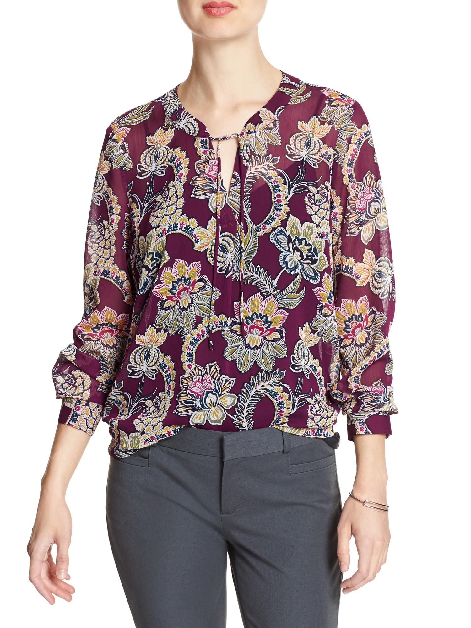 Print Full Blouse Banana Republic Factory