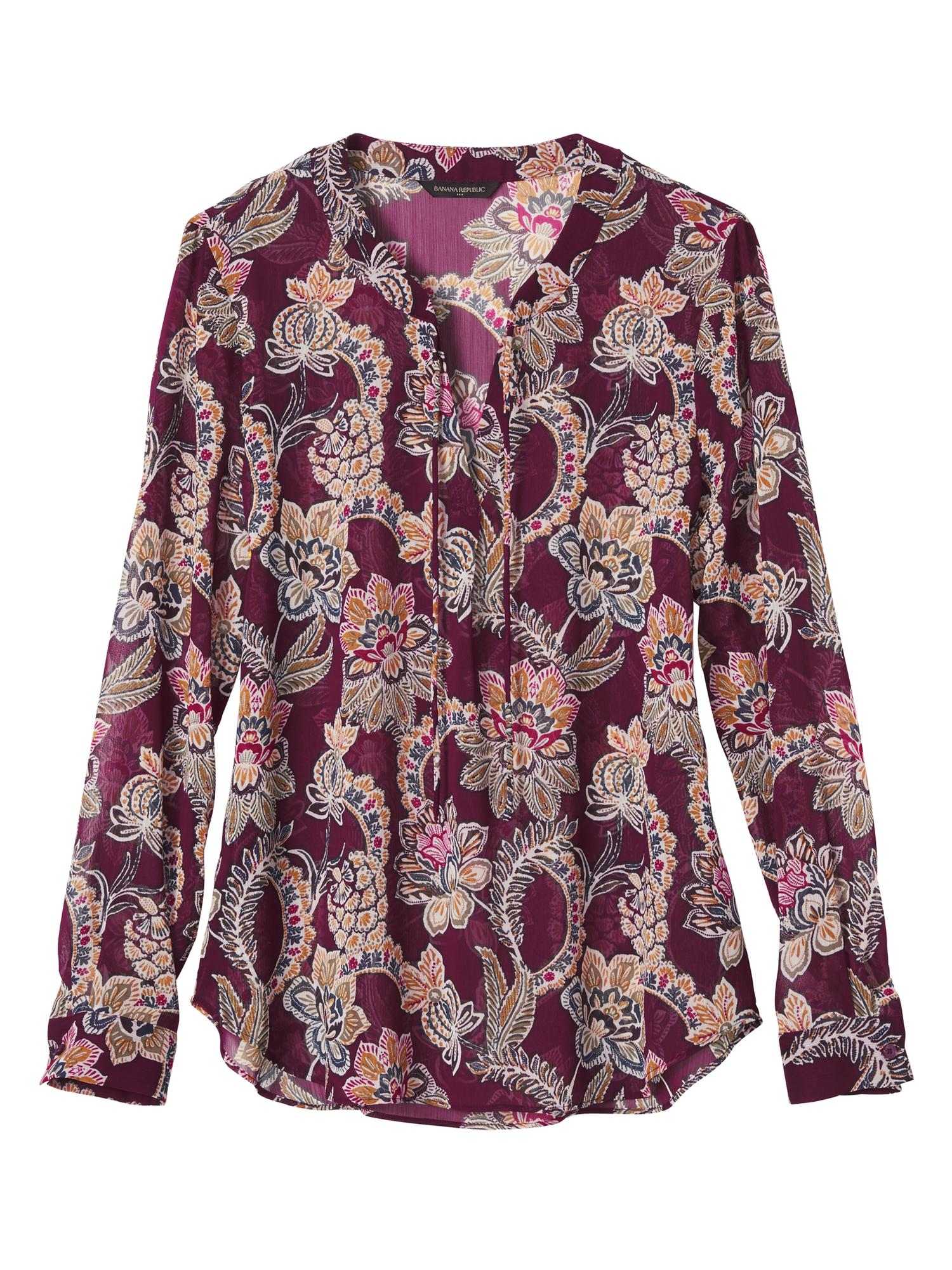 Print Full Blouse Banana Republic Factory