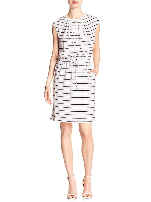 Stripe Keyhole Tie-Waist Dress | Banana Republic Factory