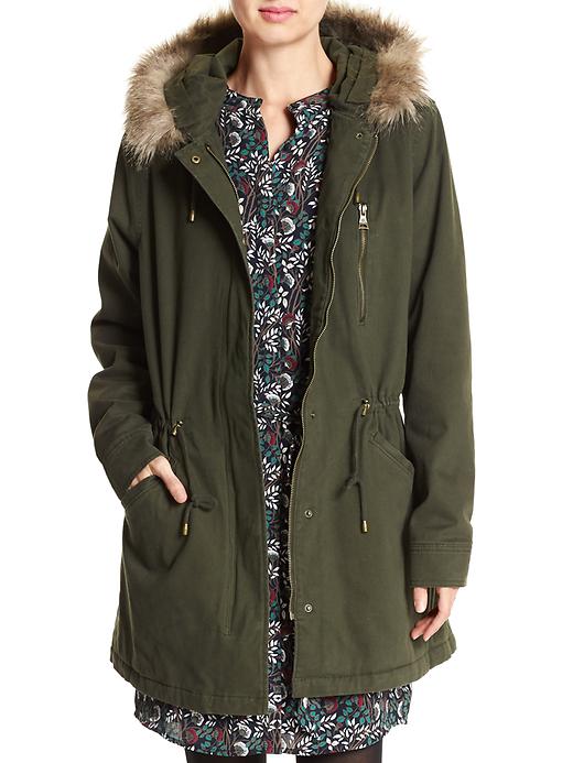 Faux-Fur Twill Parka | Banana Republic Factory