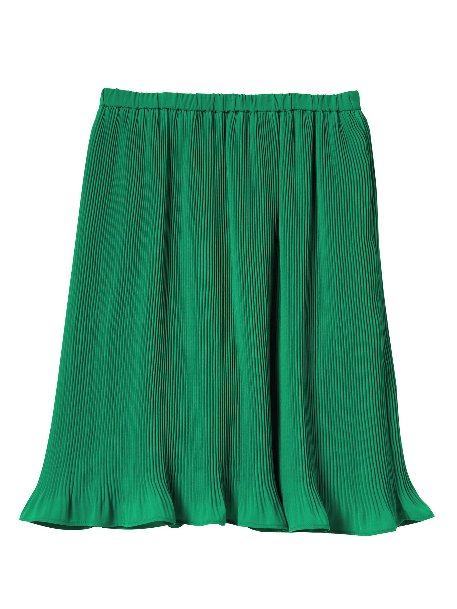 Crinkle Pleated Skirt