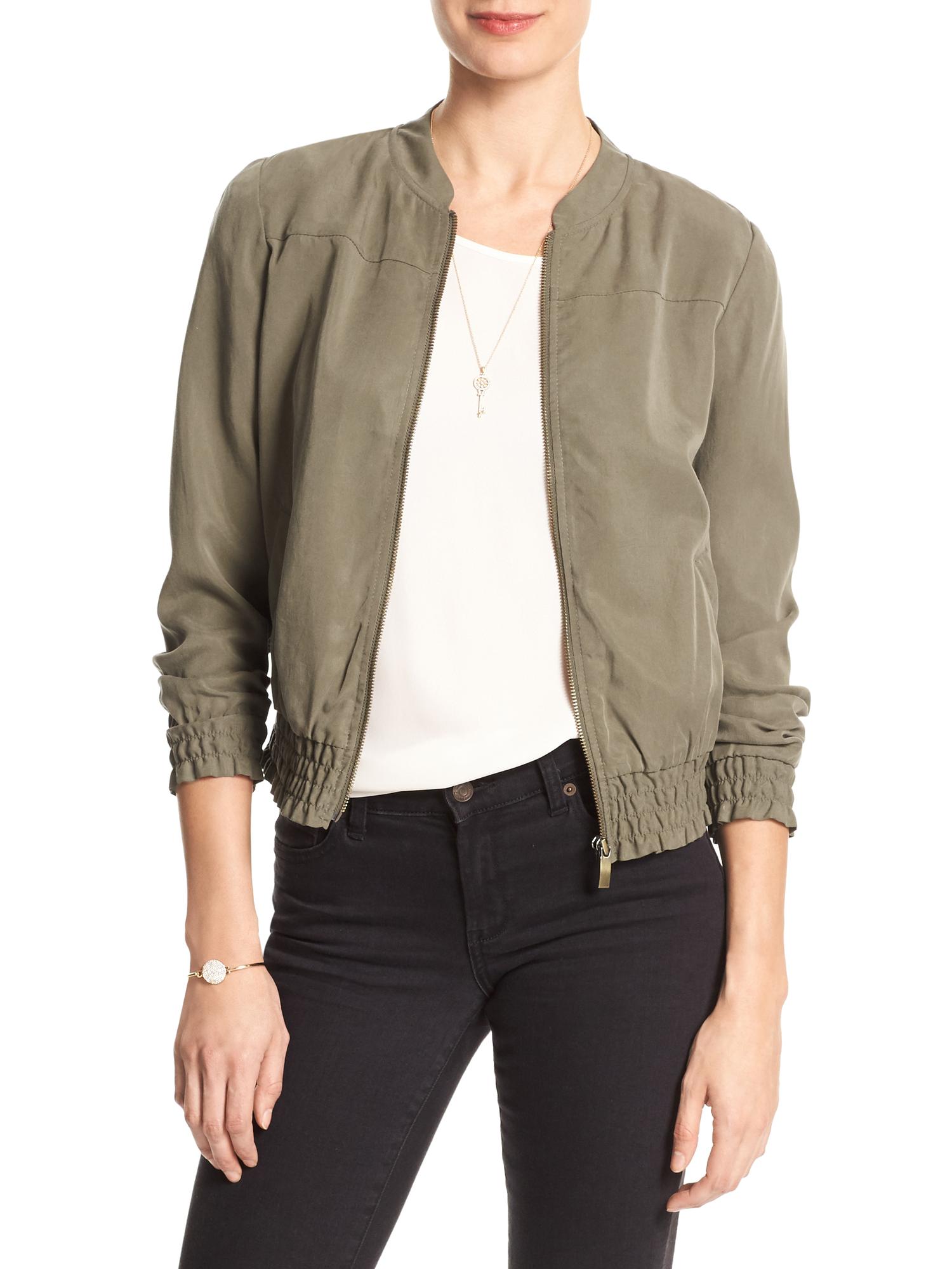 Drapey Bomber Jacket Banana Republic Factory