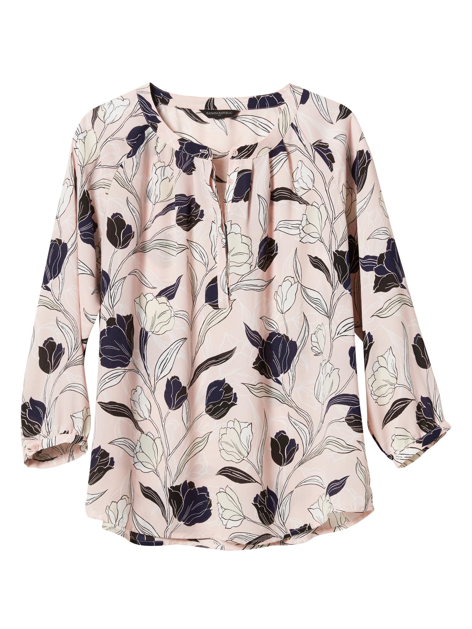 Print Peasant Top Banana Republic Factory