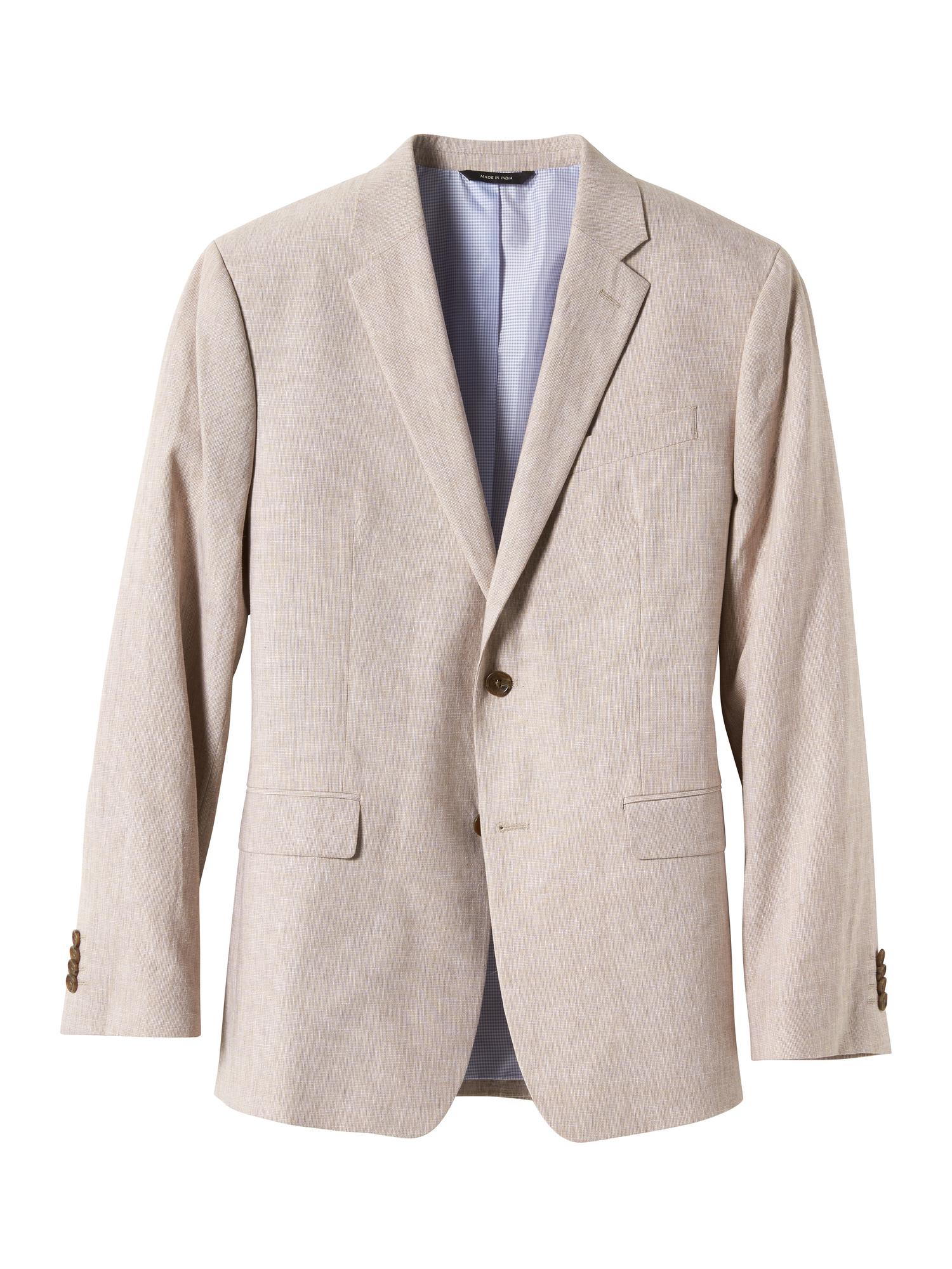 Standard-Fit Linen Blend Blazer