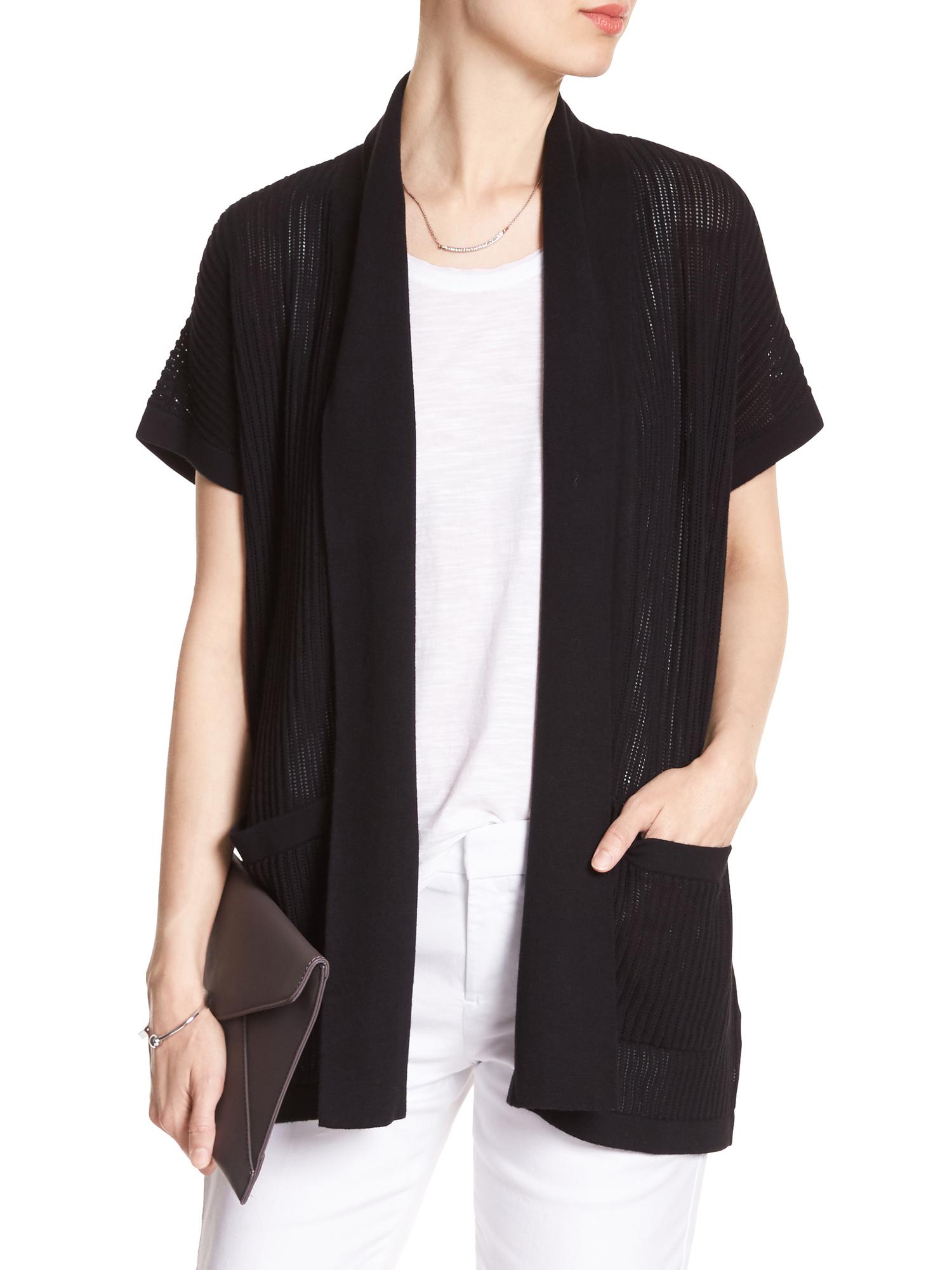 Open-Front Pointelle Cardigan