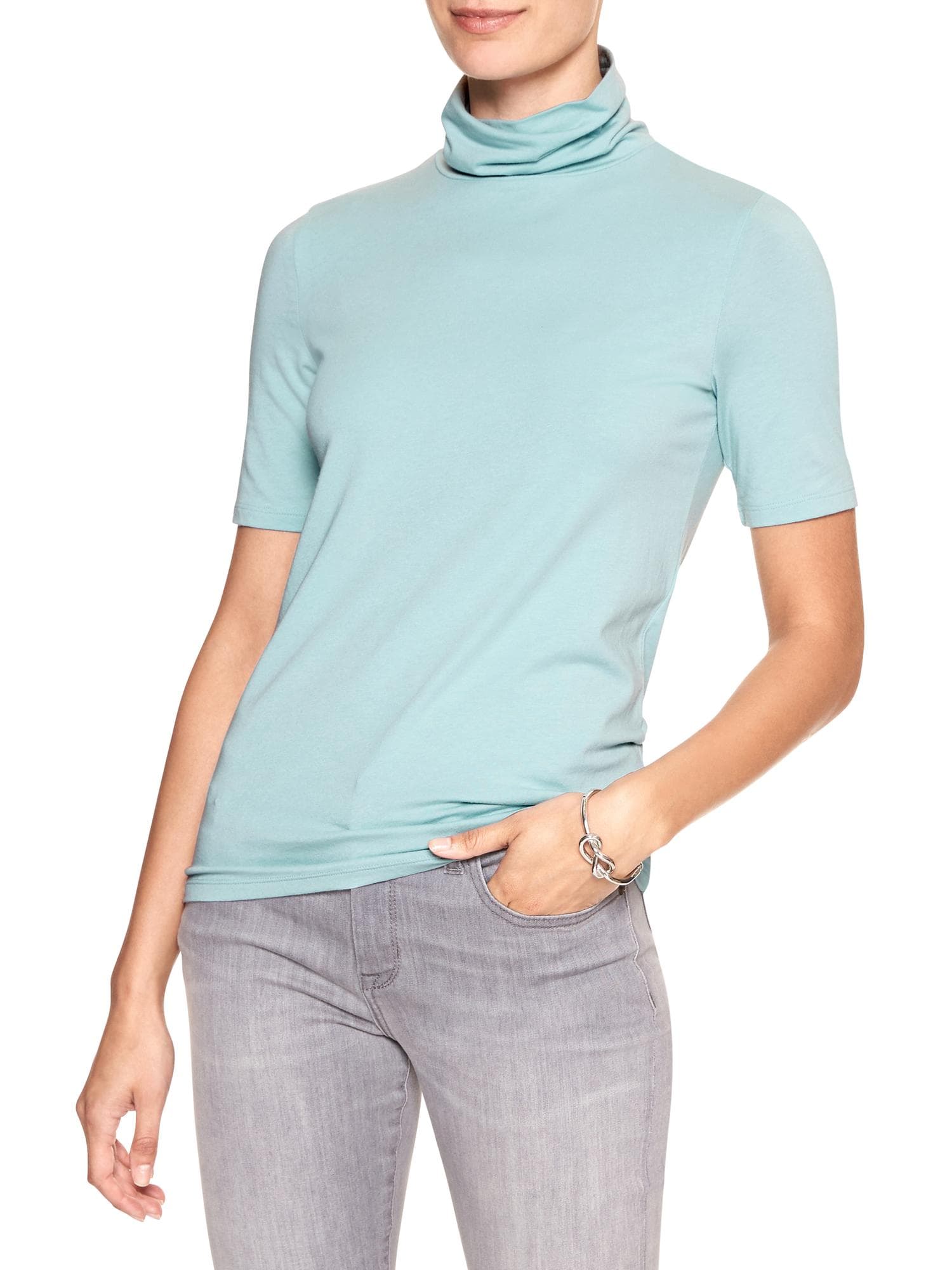 Timeless Turtleneck Tee Banana Republic Factory