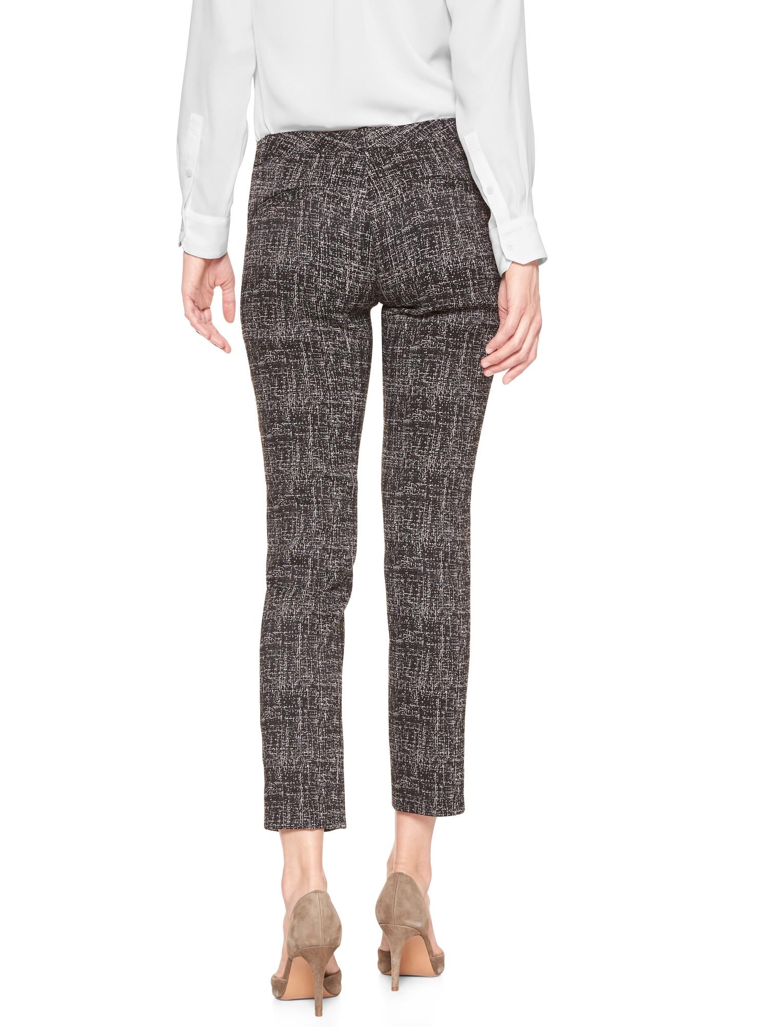 Sloan Crosshatch Slim Ankle Pant | Banana Republic Factory