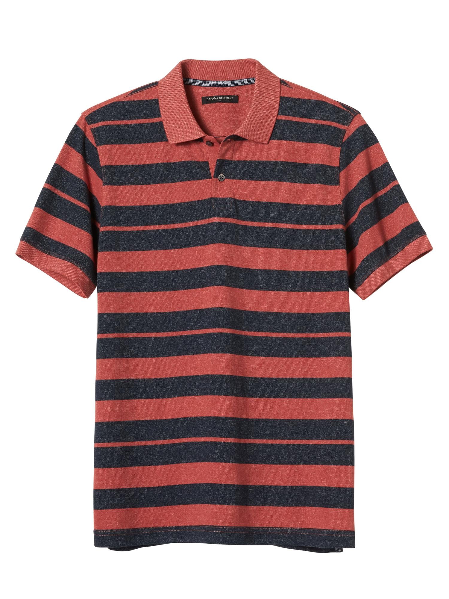 Jaspe Striped Pique Polo | Banana Republic Factory