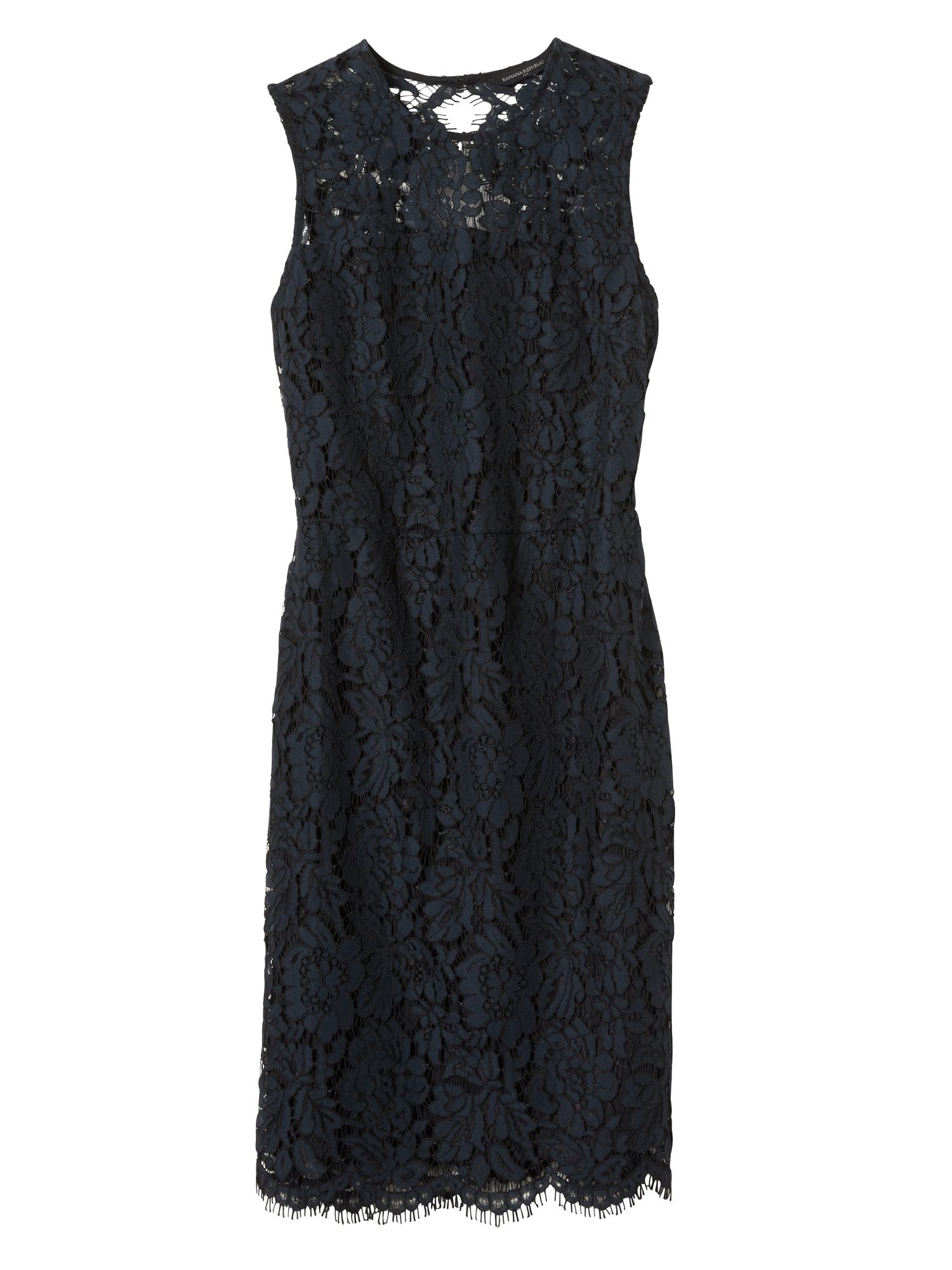 Two Tone Lace Sheath Dress Banana Republic Factory