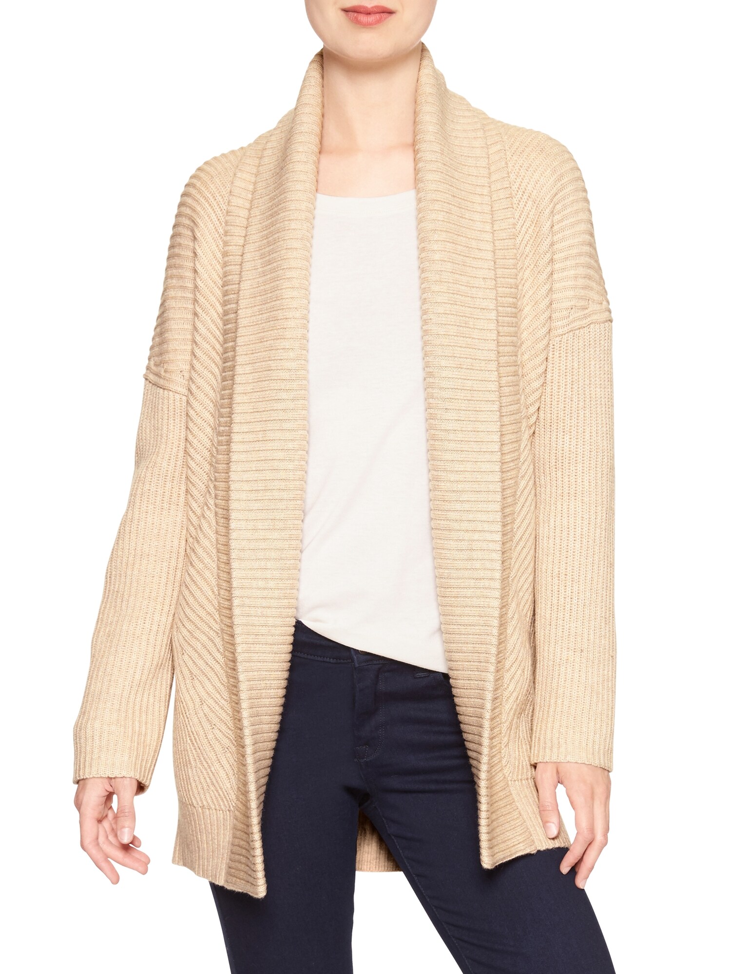 Shawl Collar Open Front Cardigan | Banana Republic Factory