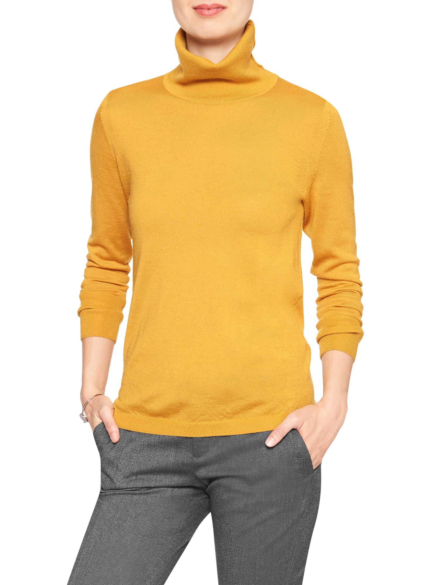 Machine Washable Merino Wool Turtleneck Banana Republic Factory