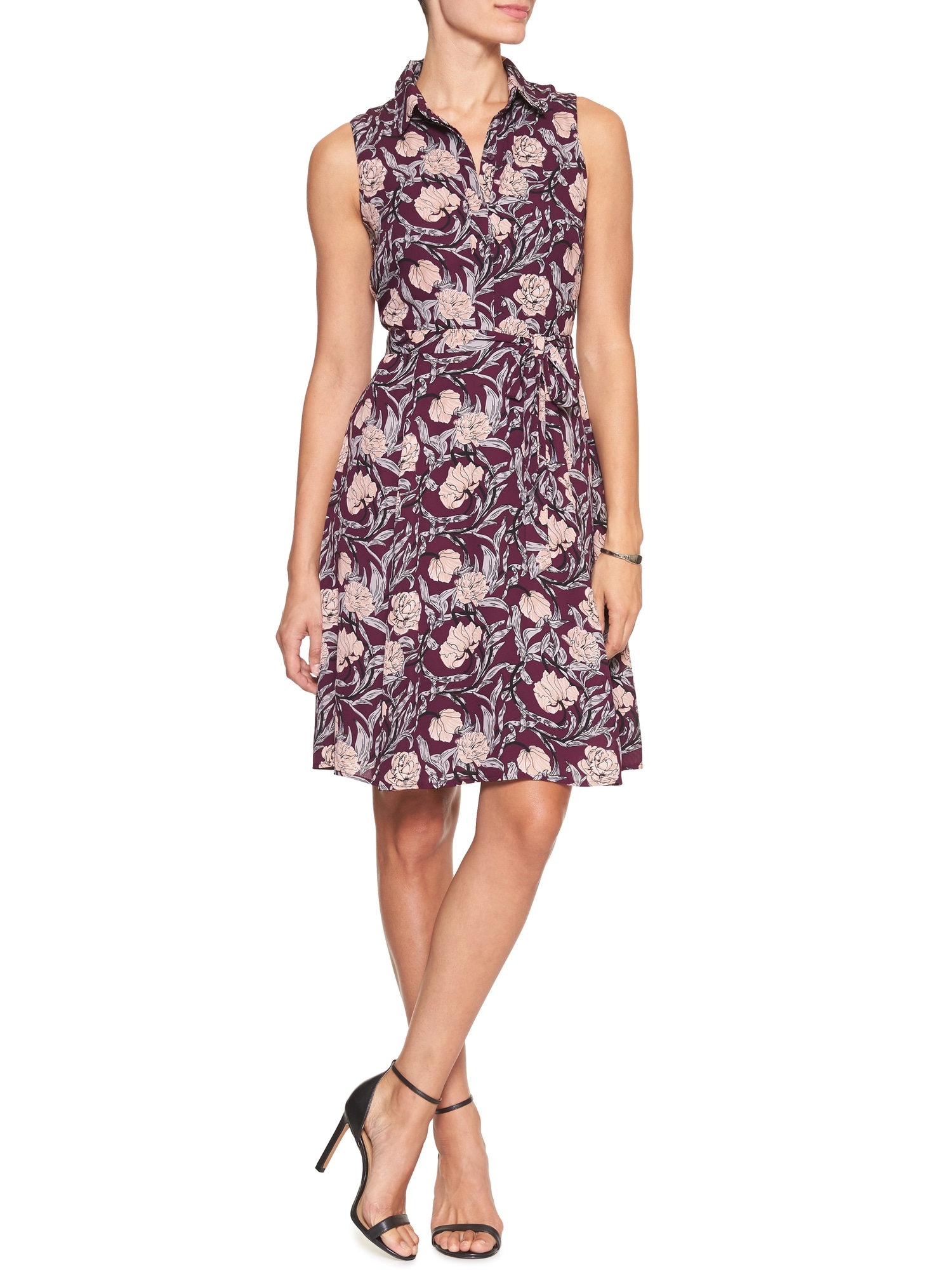Print ALine Shirtdress Banana Republic Factory