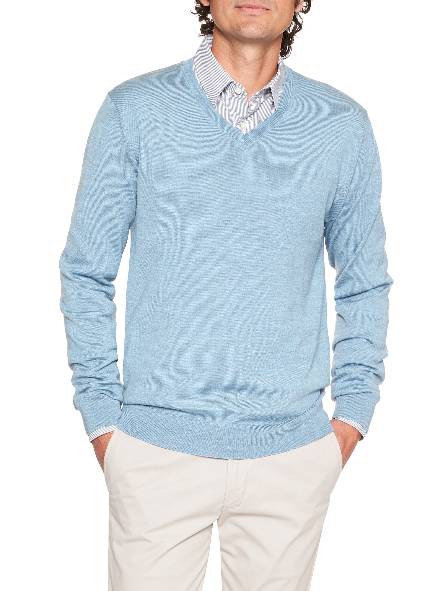 Machine Washable Merino Vee Sweater | Banana Republic Factory