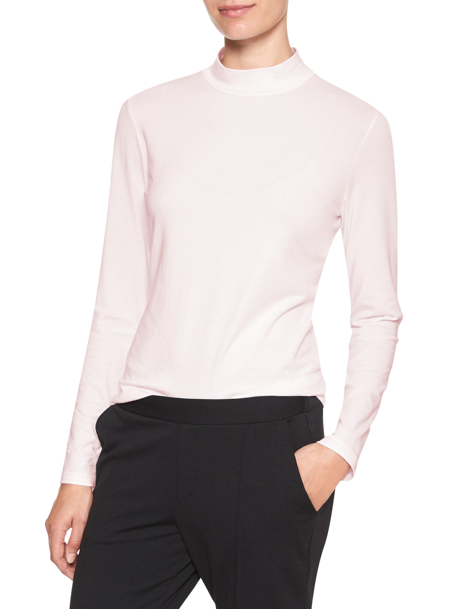 Timeless Long Sleeve MockNeck Tee Banana Republic Factory