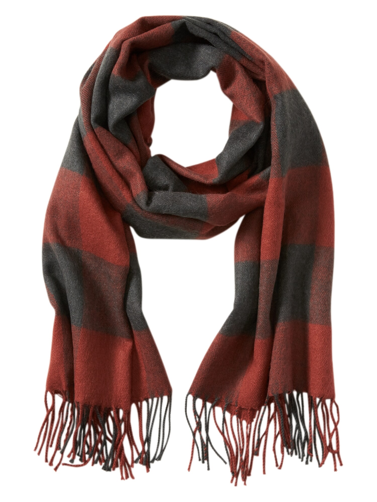 Rust Plaid Buffalo Scarf Banana Republic Factory
