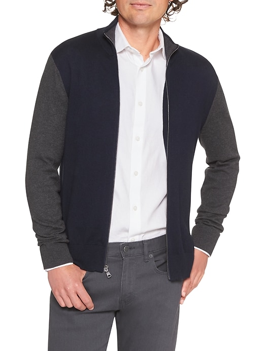 Premium Luxe Knit Zip-Up Jacket | Banana Republic Factory