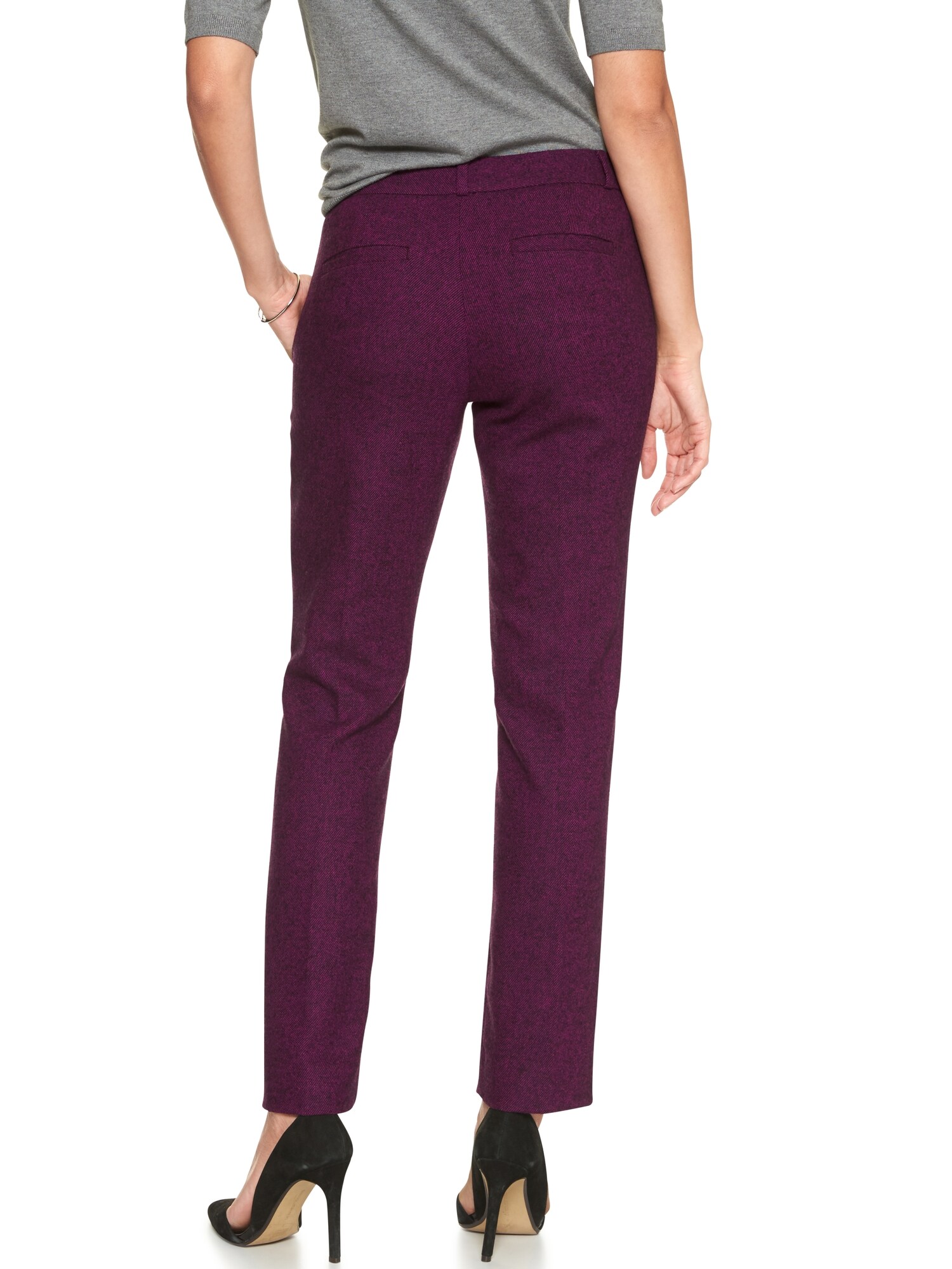 Ryan ColorRich Tweed Slim Straight Pant Banana Republic Factory