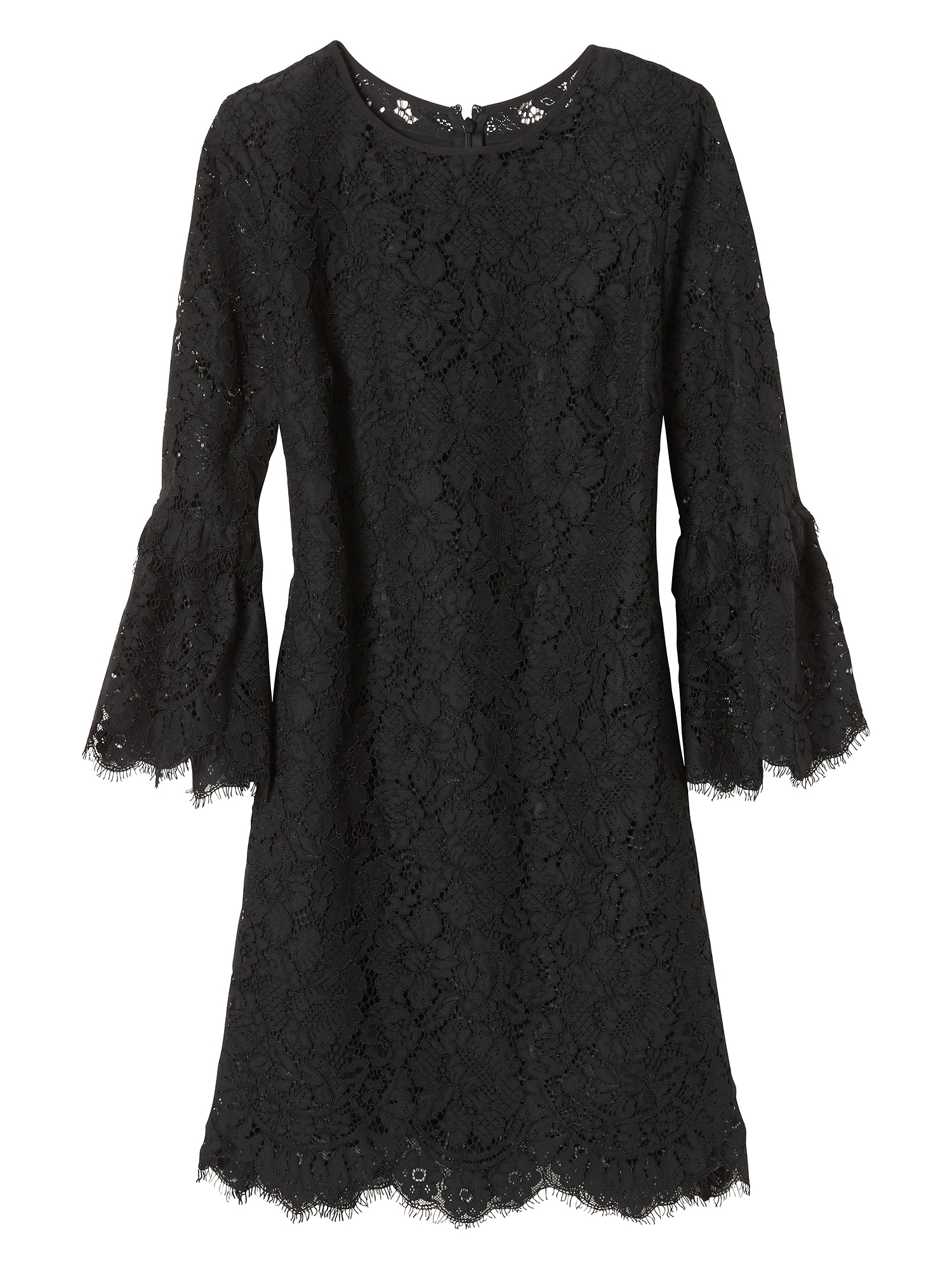 3/4 Bell Sleeve Lace Shift Dress