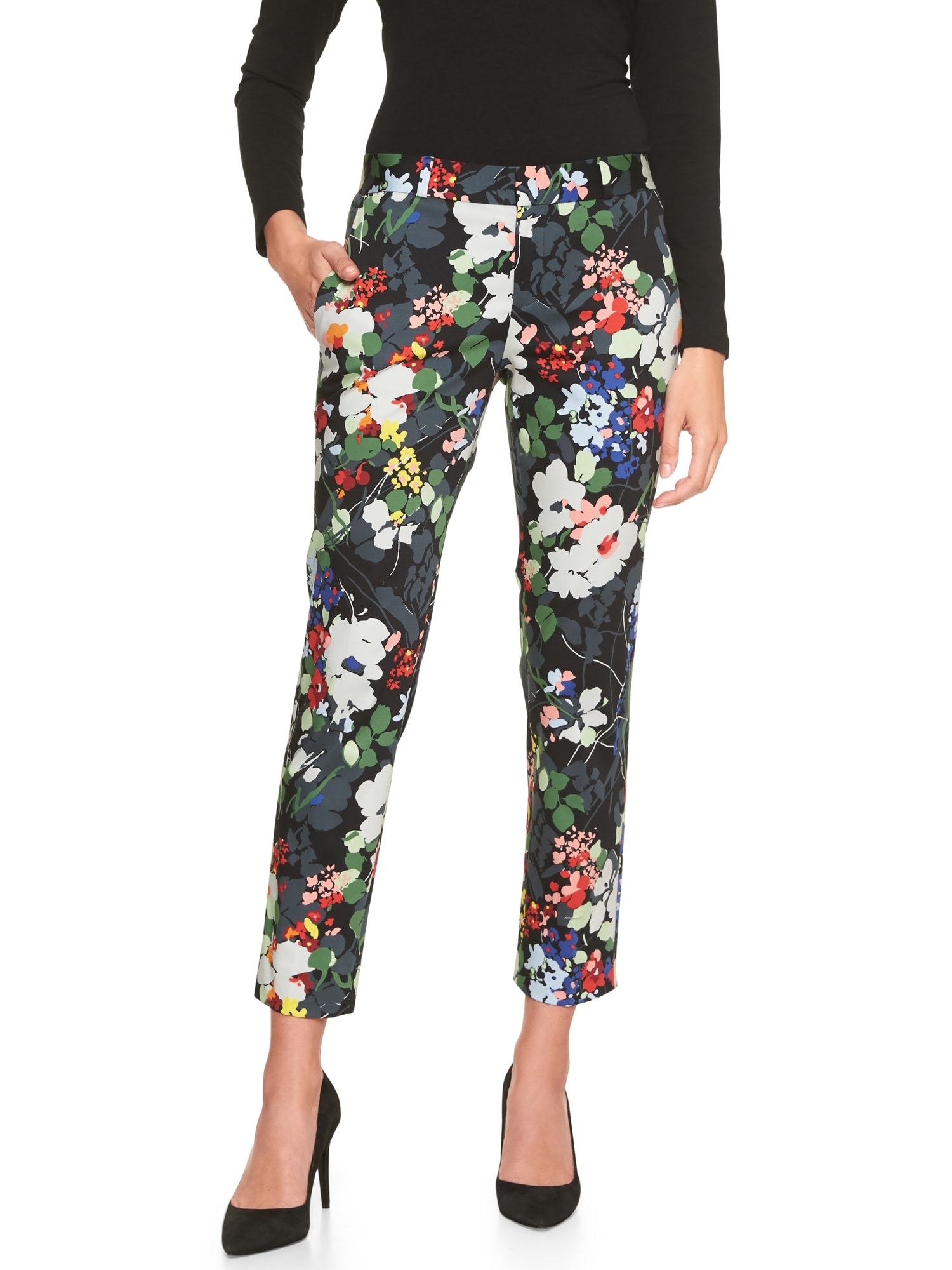 Avery Printed Sateen Crop | Banana Republic Factory