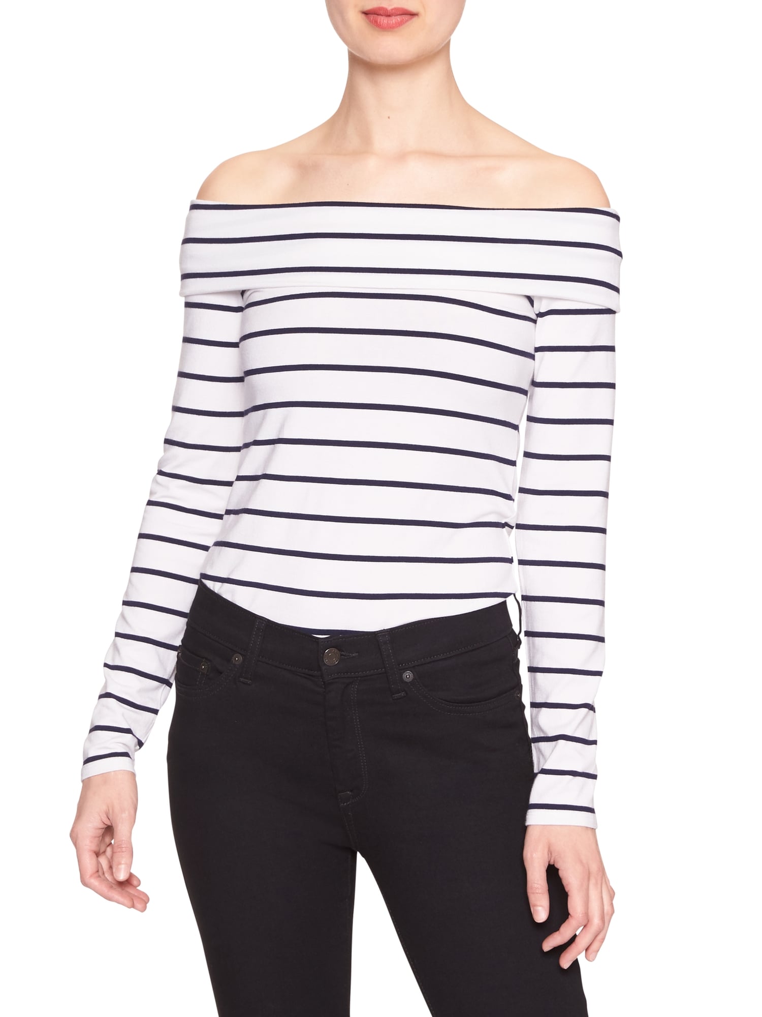 Stripe Off-Shoulder Top