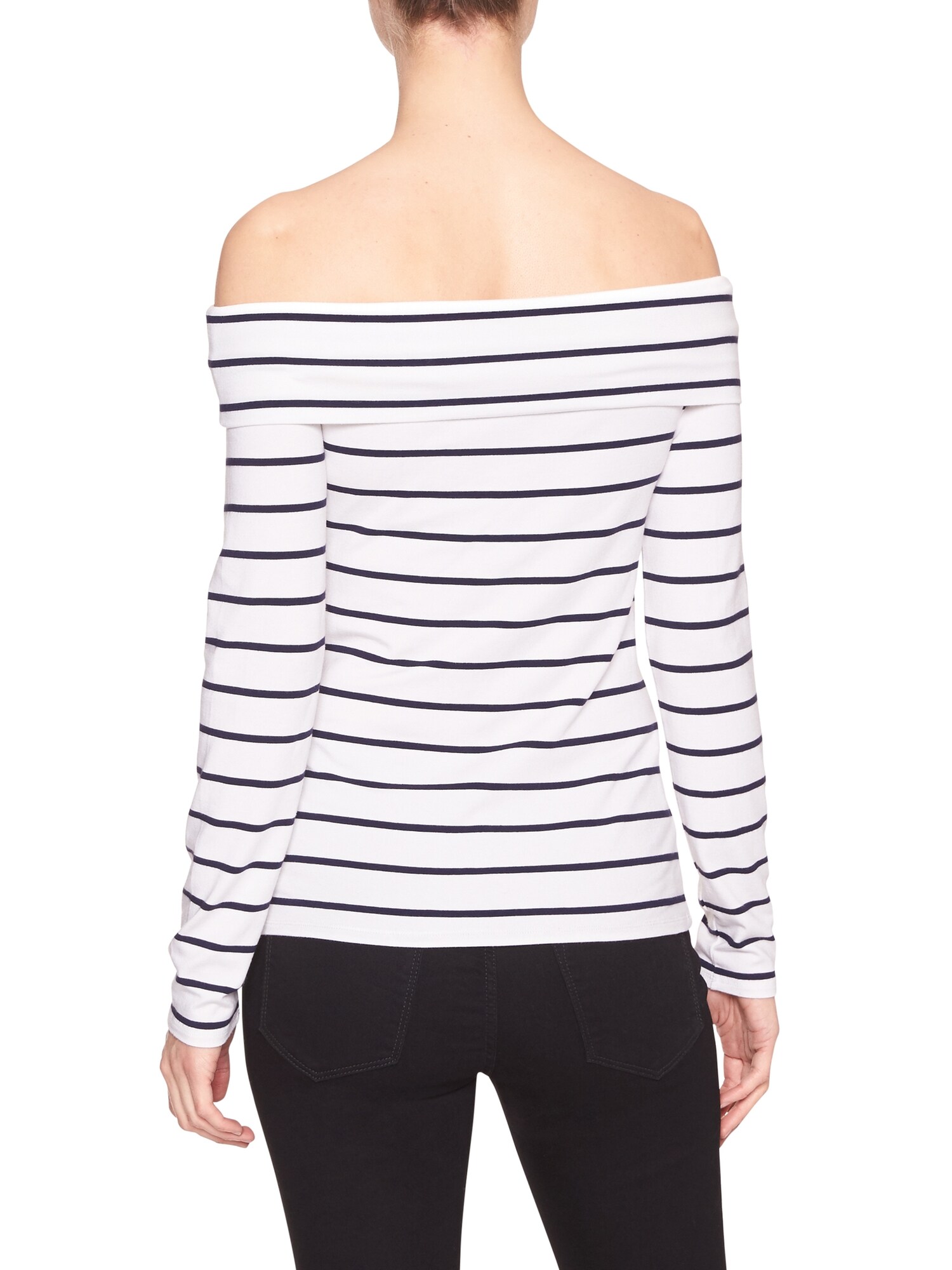 Stripe Off-Shoulder Top