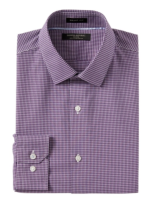 Grant Slim Fit Non-Iron Stretch Check Shirt | Banana Republic Factory Grant Slim Fit Non-Iron Stretch Check Shirt | Banana Republic Factory