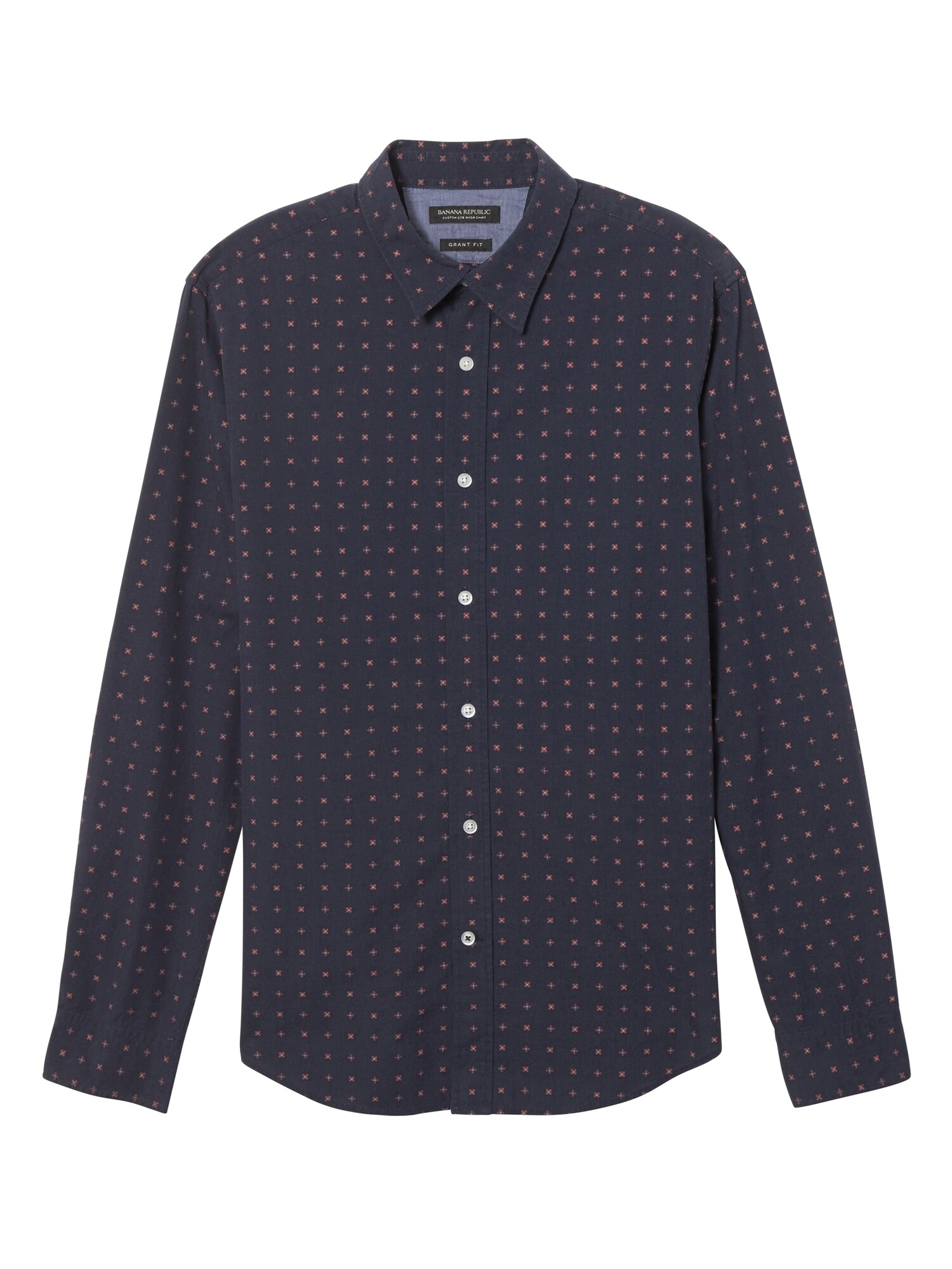 Grant SlimFit CustomWash Print Shirt Banana Republic Factory