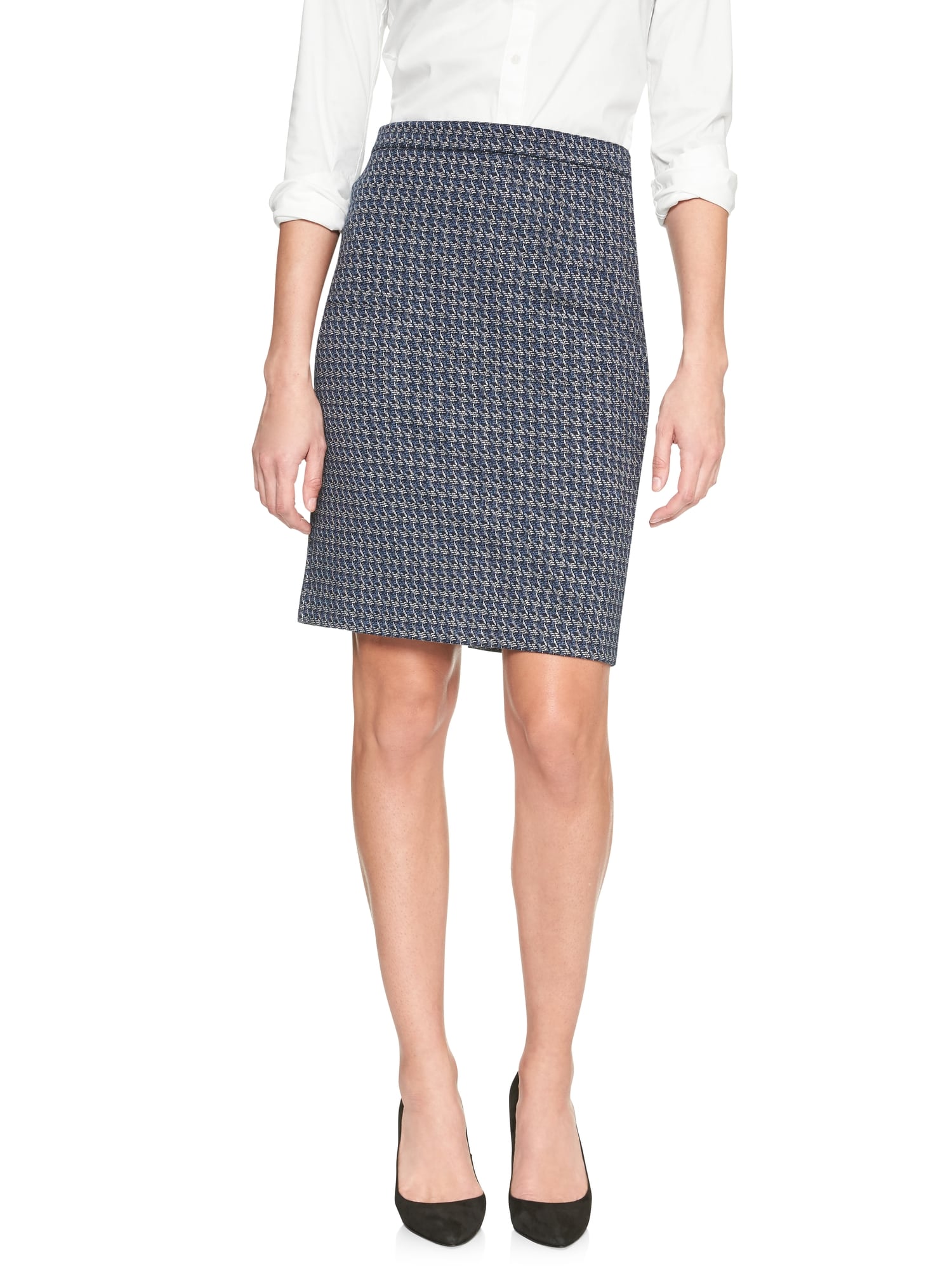 Chevron Knit Pencil Skirt