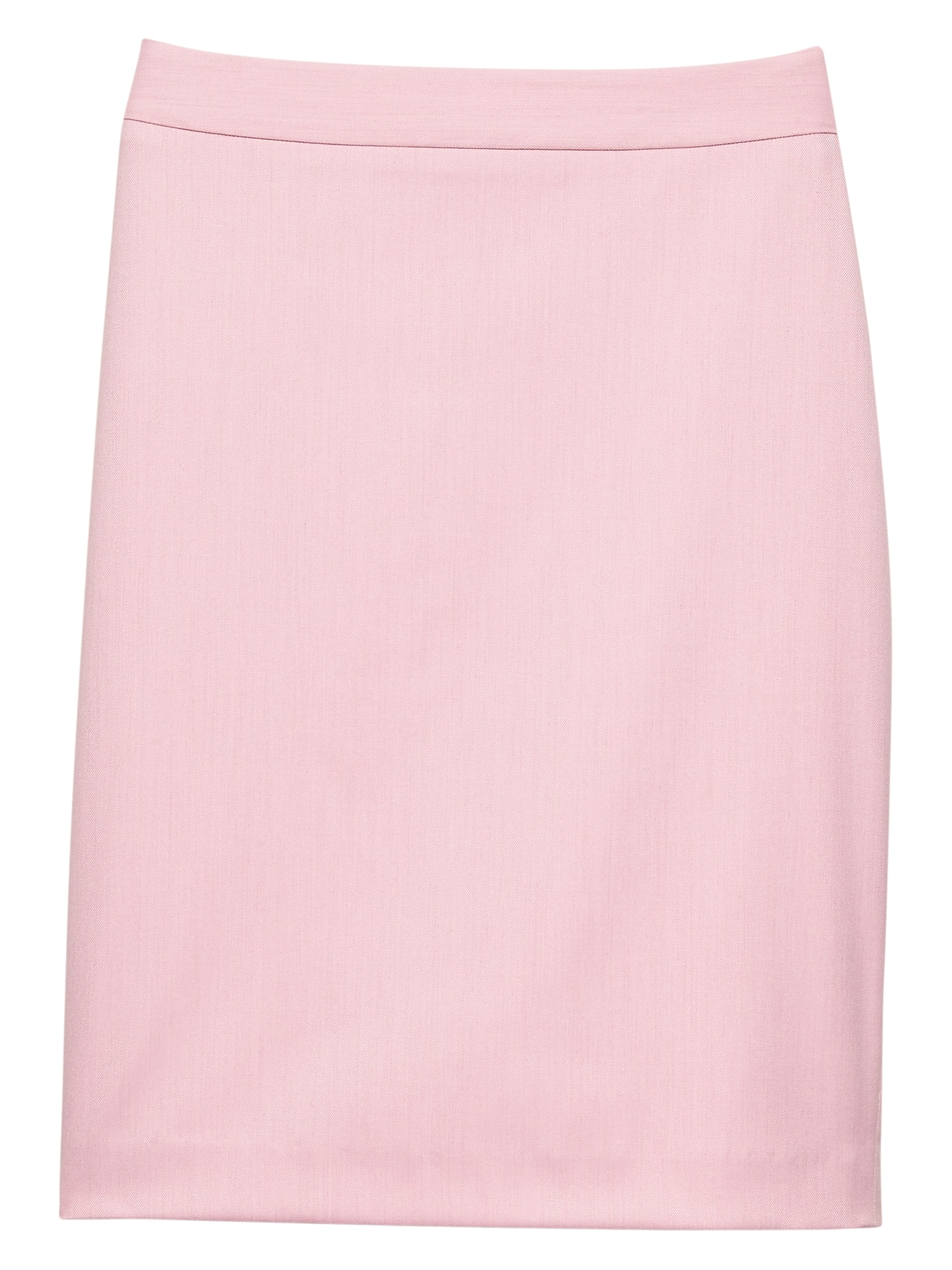Pink Twill Pencil Skirt