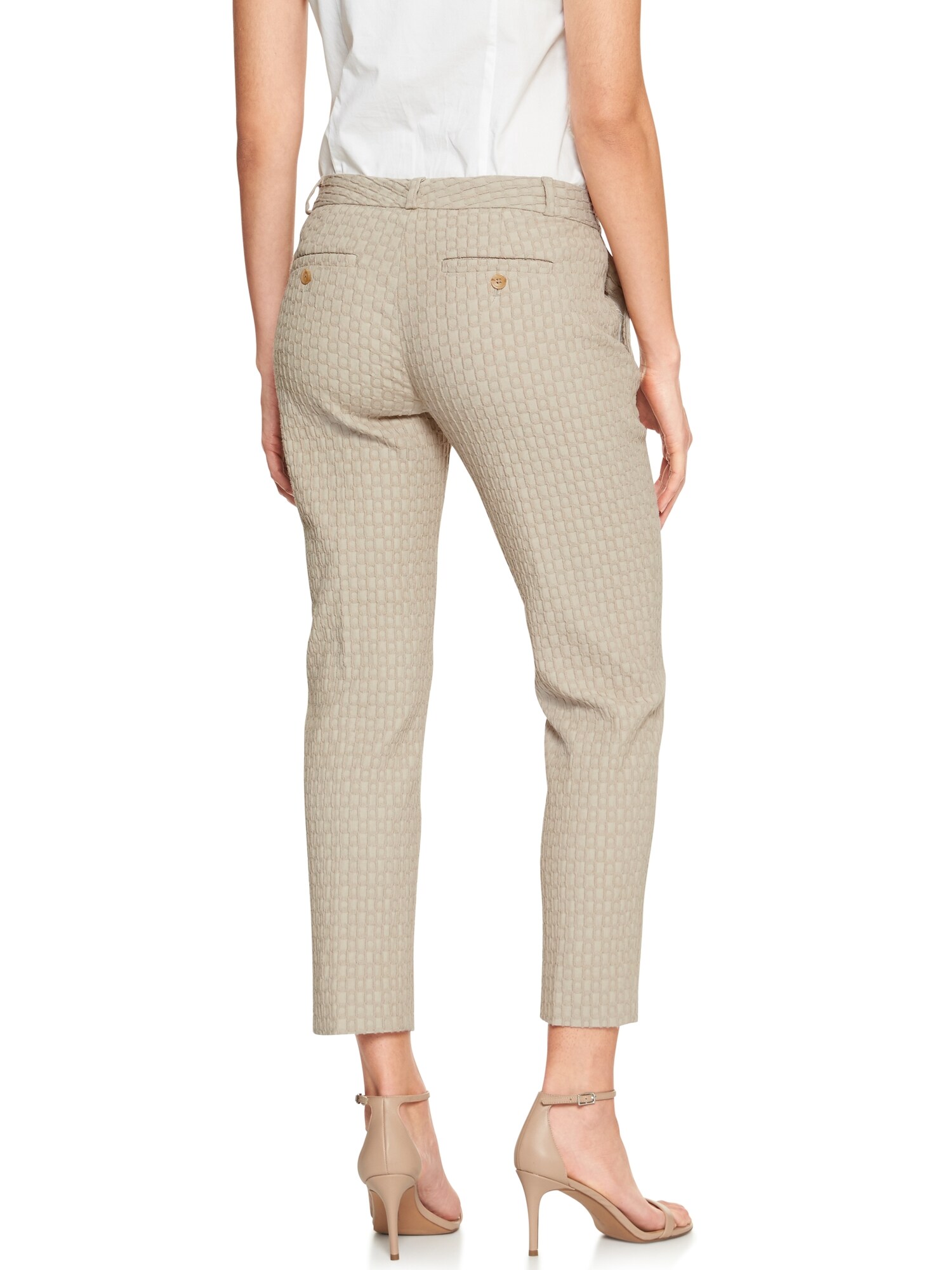 Avery Circle Jacquard Tailored Ankle Pant